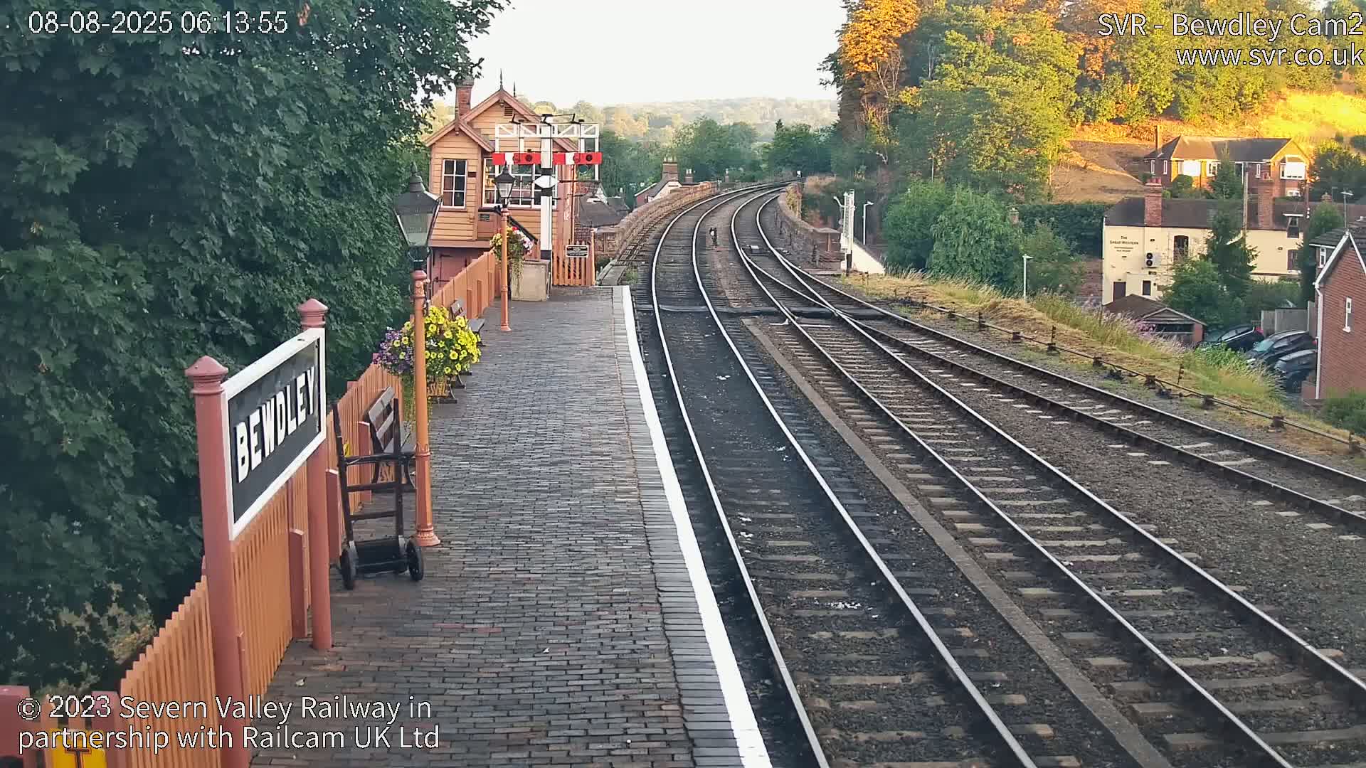 Bewdley Station West View on the Severn Valley Railway Live Cam - Bewdley, Wyre Forest, Worcestershire, West Midlands, England, United Kingdom