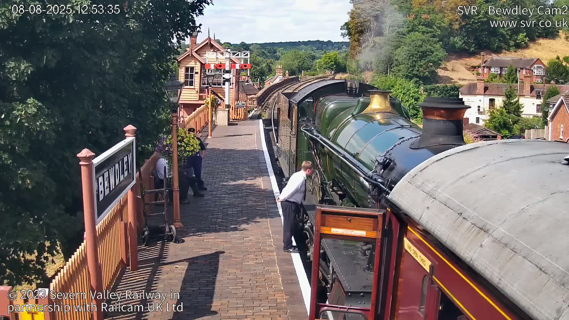 Bewdley Station West View on the Severn Valley Railway Live Cam - Bewdley, Wyre Forest, Worcestershire, West Midlands, England, United Kingdom