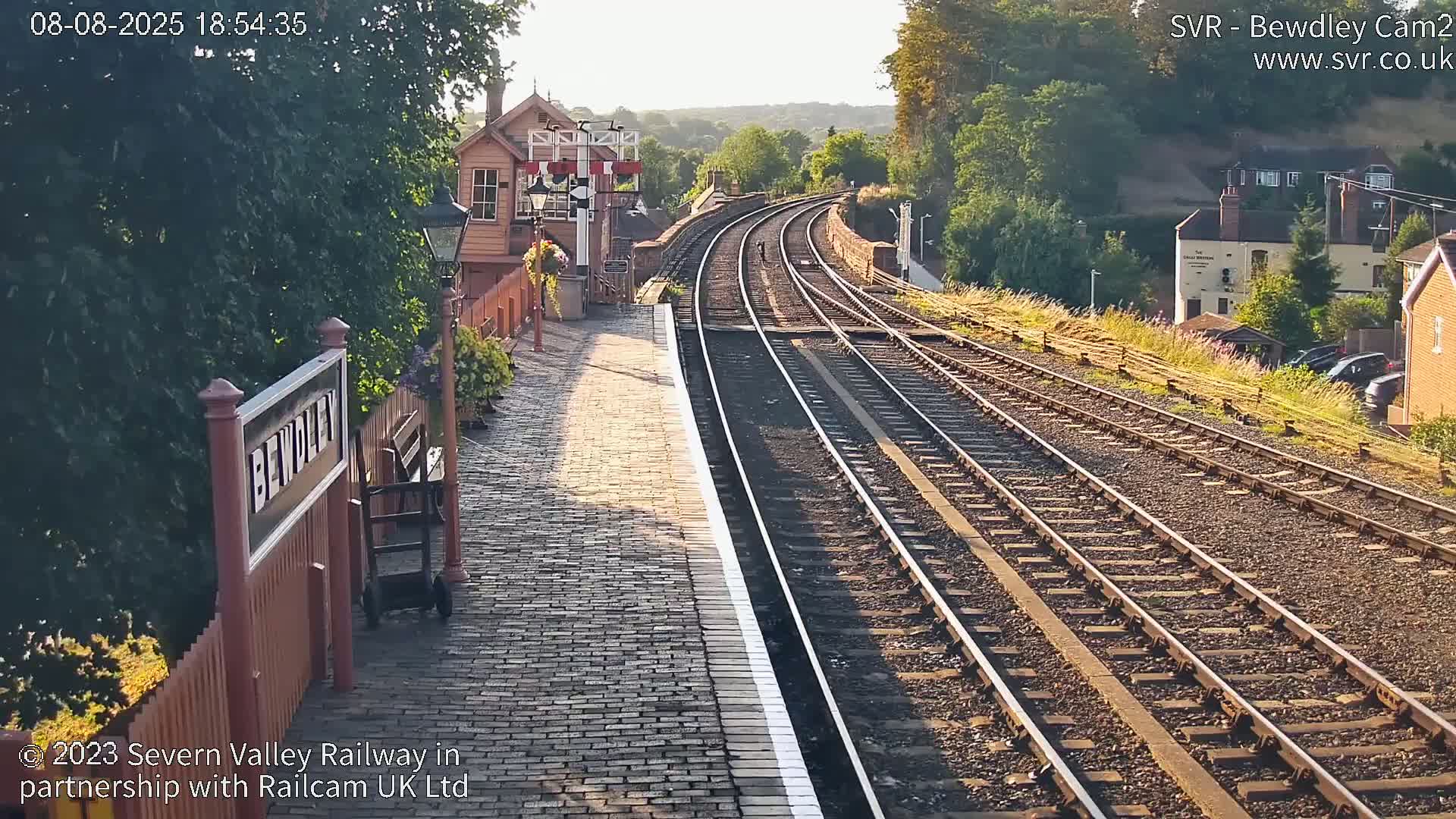 Bewdley Station West View on the Severn Valley Railway Live Cam - Bewdley, Wyre Forest, Worcestershire, West Midlands, England, United Kingdom