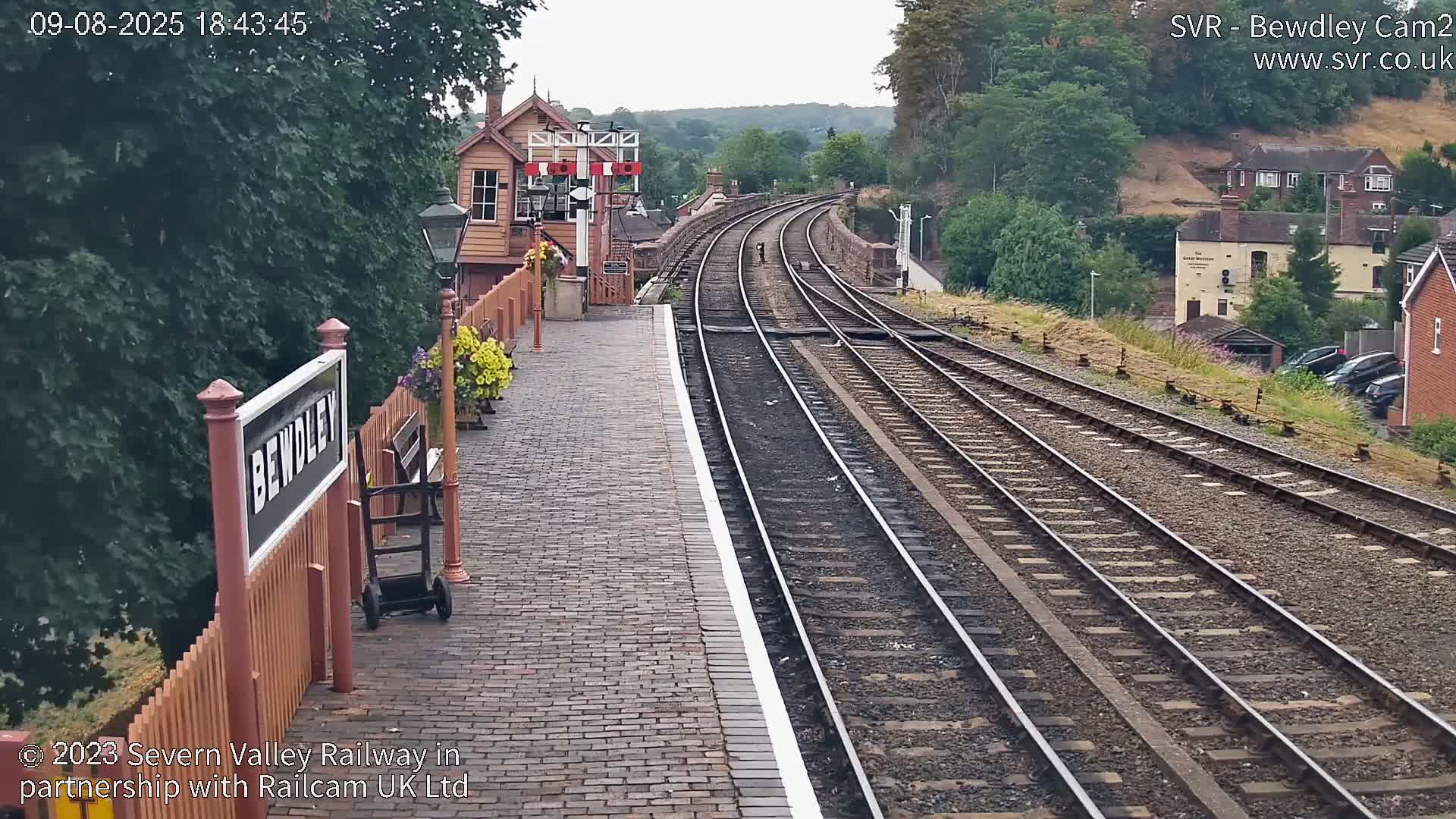 Bewdley Station West View on the Severn Valley Railway Live Cam - Bewdley, Wyre Forest, Worcestershire, West Midlands, England, United Kingdom