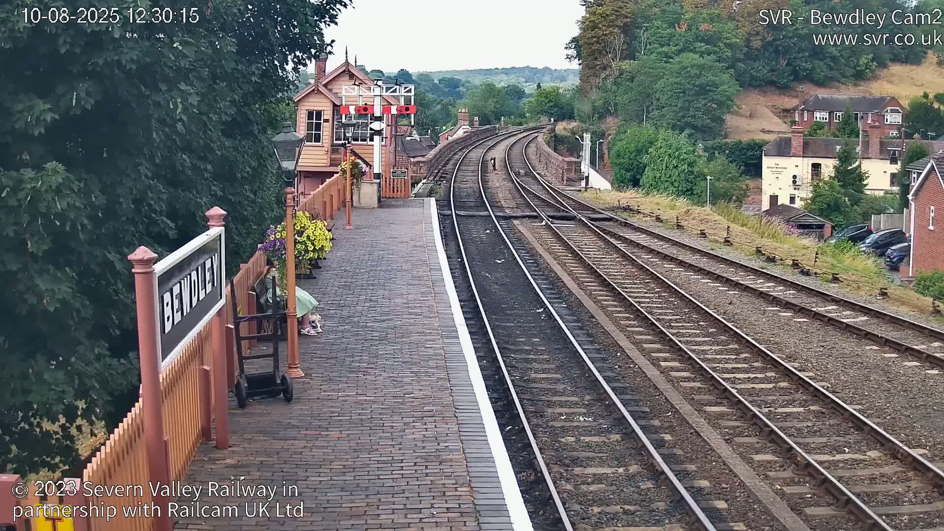 Bewdley Station West View on the Severn Valley Railway Live Cam - Bewdley, Wyre Forest, Worcestershire, West Midlands, England, United Kingdom