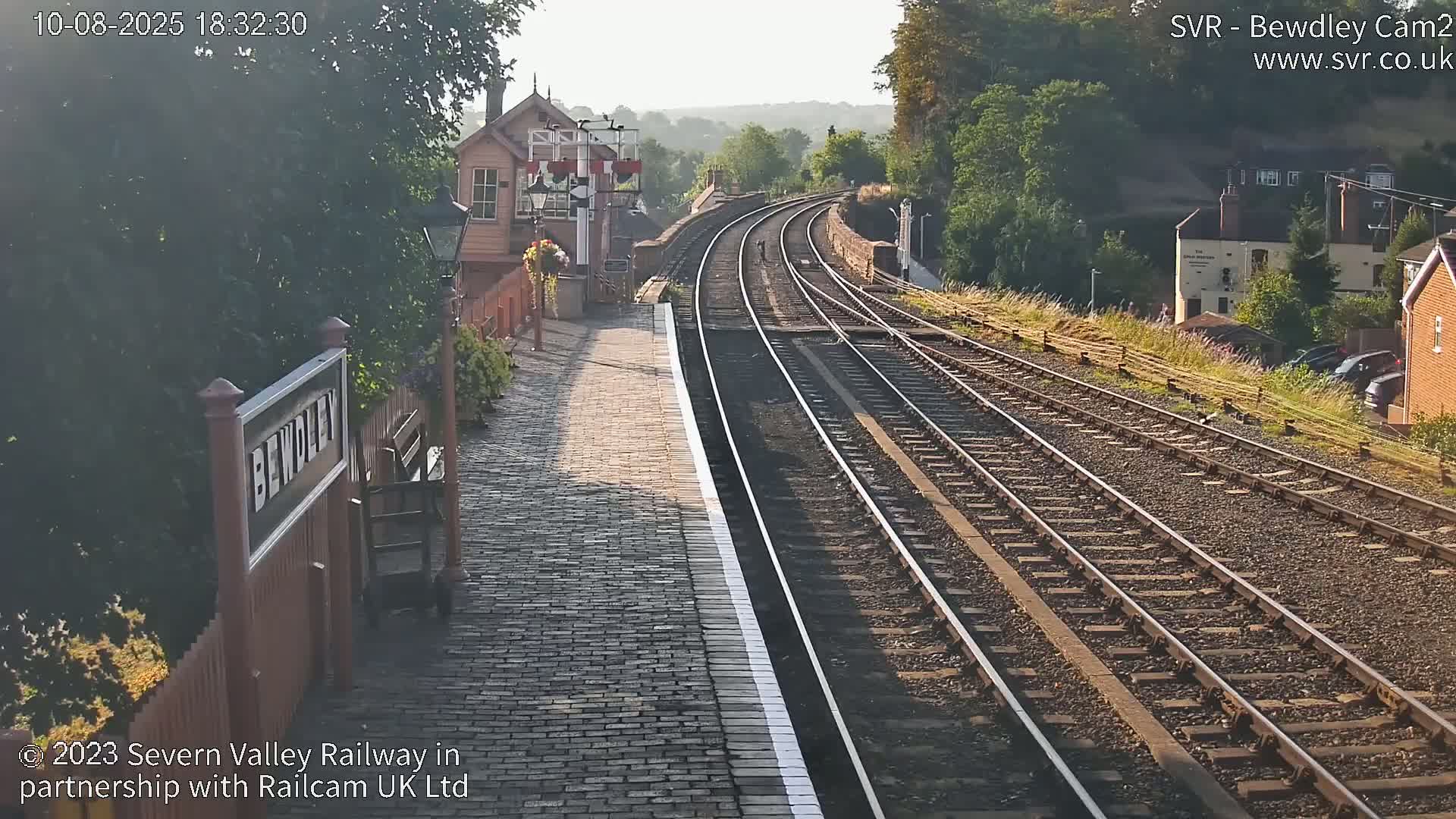 Bewdley Station West View on the Severn Valley Railway Live Cam - Bewdley, Wyre Forest, Worcestershire, West Midlands, England, United Kingdom