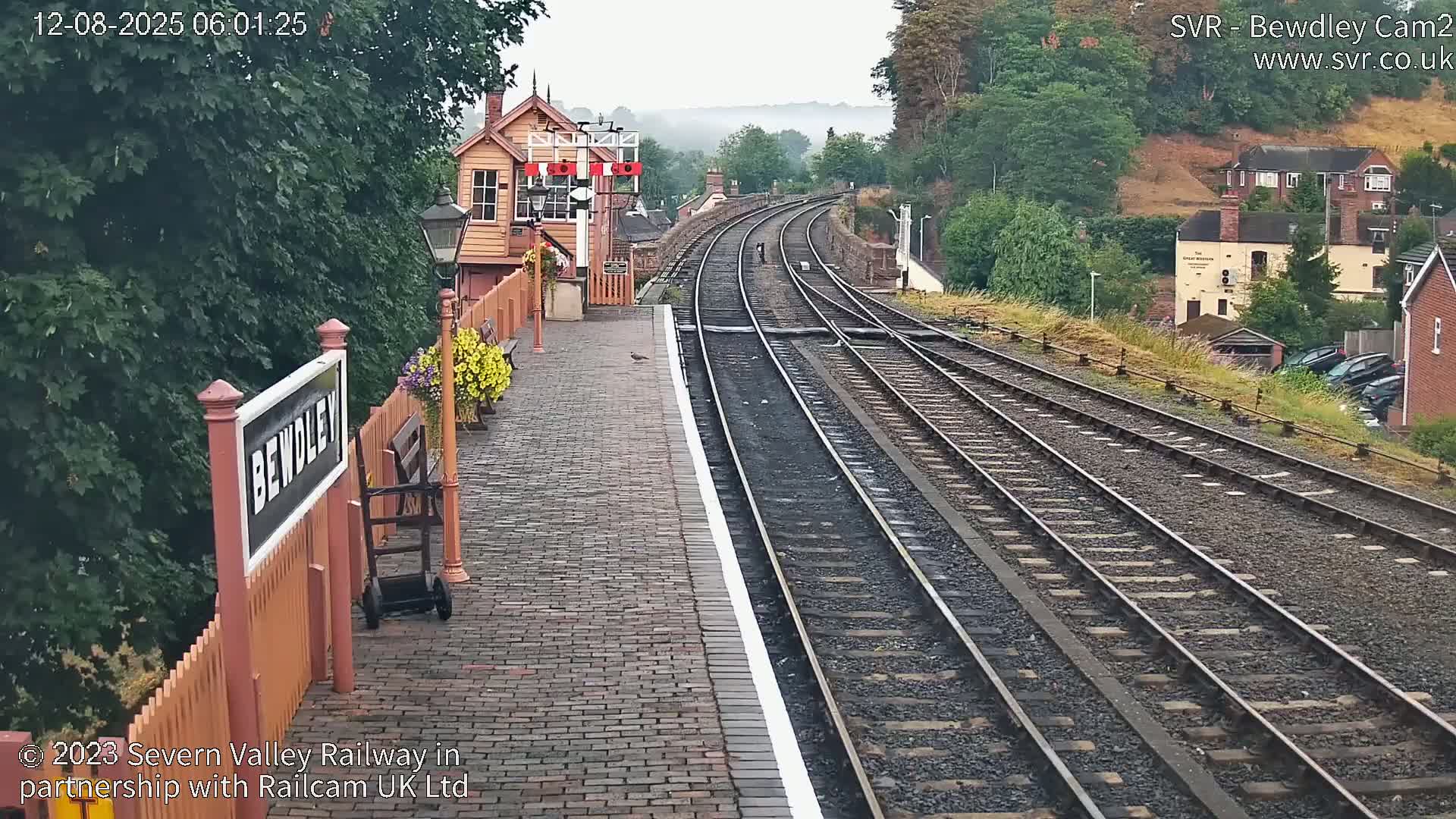 Bewdley Station West View on the Severn Valley Railway Live Cam - Bewdley, Wyre Forest, Worcestershire, West Midlands, England, United Kingdom