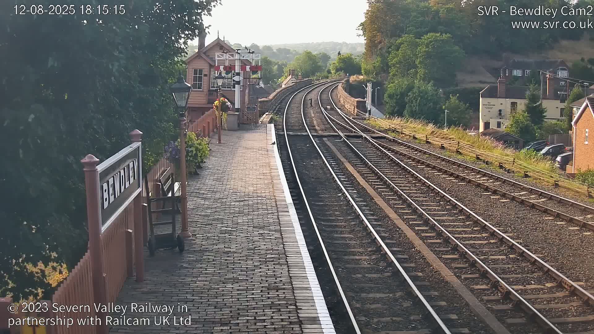 Bewdley Station West View on the Severn Valley Railway Live Cam - Bewdley, Wyre Forest, Worcestershire, West Midlands, England, United Kingdom
