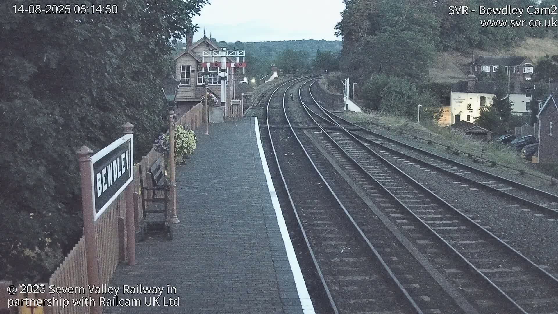 Bewdley Station West View on the Severn Valley Railway Live Cam - Bewdley, Wyre Forest, Worcestershire, West Midlands, England, United Kingdom