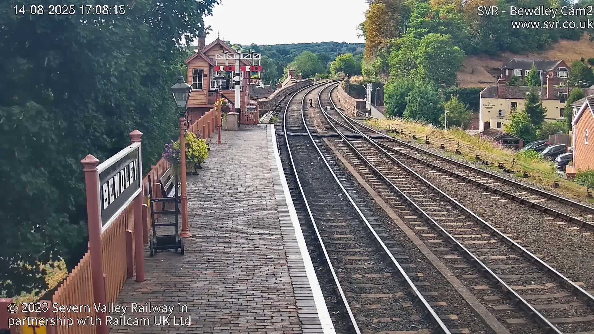 Bewdley Station West View on the Severn Valley Railway Live Cam - Bewdley, Wyre Forest, Worcestershire, West Midlands, England, United Kingdom