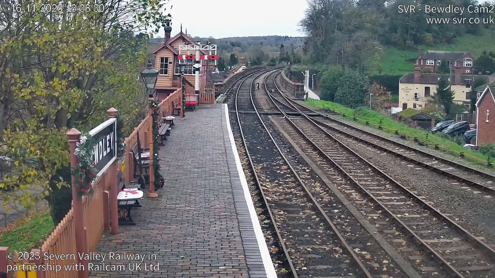 Bewdley Station West View on the Severn Valley Railway Live Cam - Bewdley, Wyre Forest, Worcestershire, West Midlands, England, United Kingdom