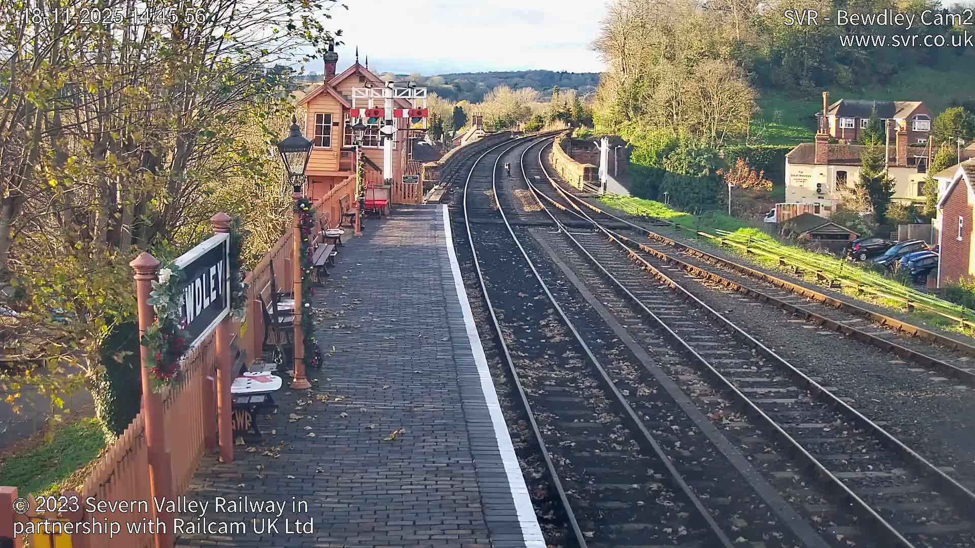 Bewdley Station West View on the Severn Valley Railway Live Cam - Bewdley, Wyre Forest, Worcestershire, West Midlands, England, United Kingdom