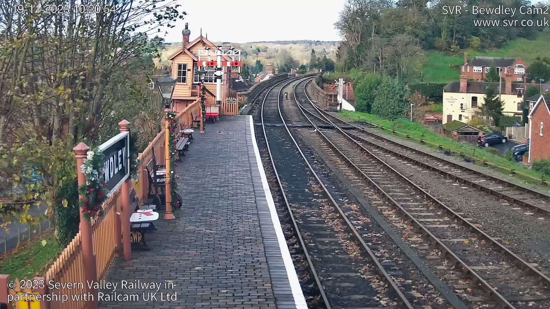 Bewdley Station West View on the Severn Valley Railway Live Cam - Bewdley, Wyre Forest, Worcestershire, West Midlands, England, United Kingdom