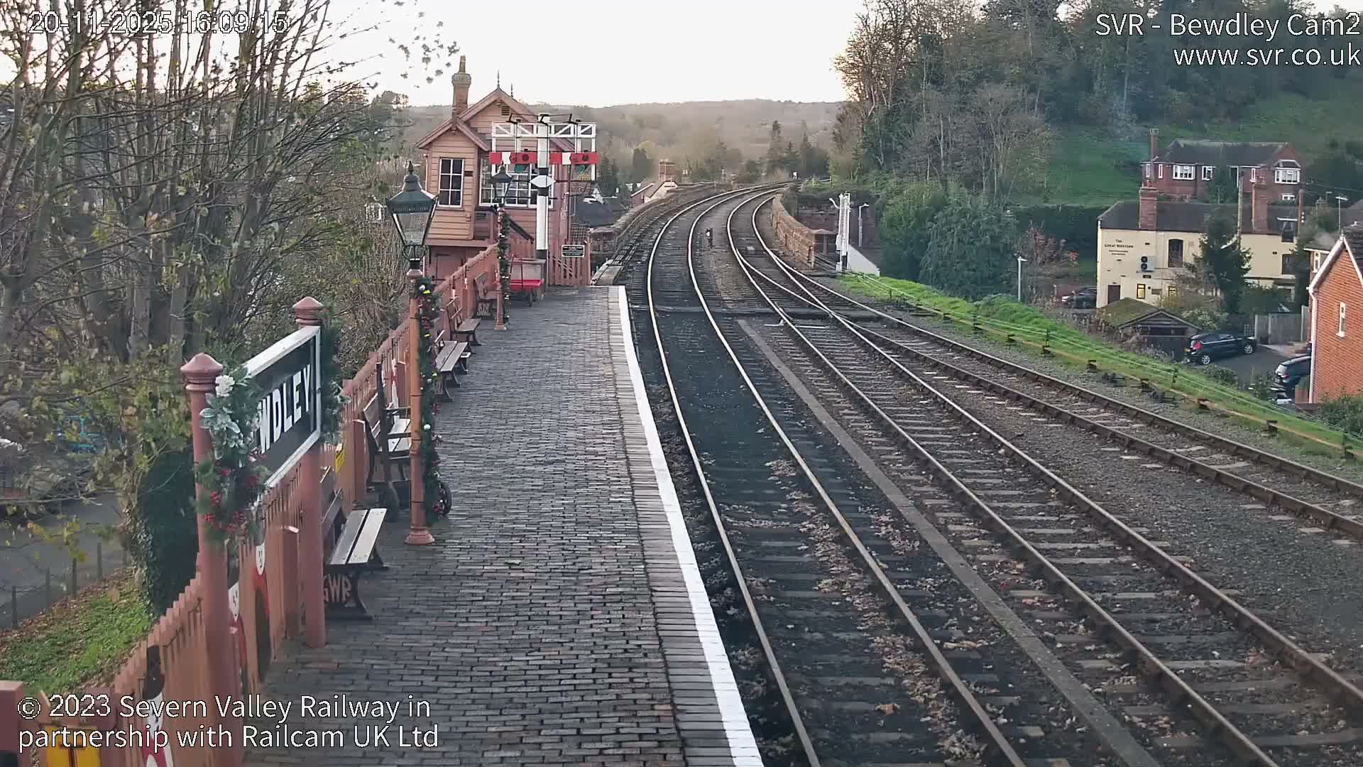 Bewdley Station West View on the Severn Valley Railway Live Cam - Bewdley, Wyre Forest, Worcestershire, West Midlands, England, United Kingdom