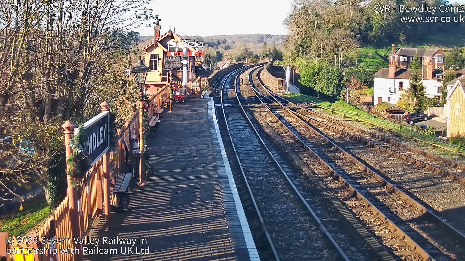 Bewdley Station West View on the Severn Valley Railway Live Cam - Bewdley, Wyre Forest, Worcestershire, West Midlands, England, United Kingdom