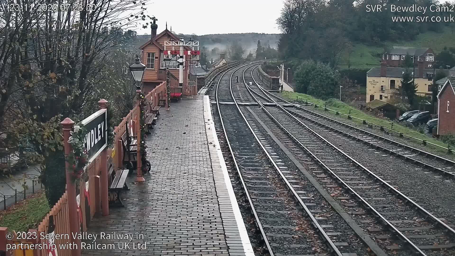 Bewdley Station West View on the Severn Valley Railway Live Cam - Bewdley, Wyre Forest, Worcestershire, West Midlands, England, United Kingdom