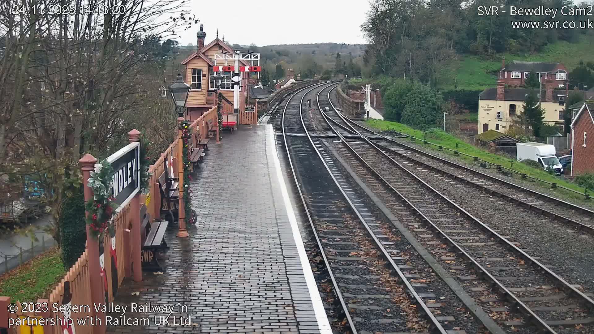 Bewdley Station West View on the Severn Valley Railway Live Cam - Bewdley, Wyre Forest, Worcestershire, West Midlands, England, United Kingdom