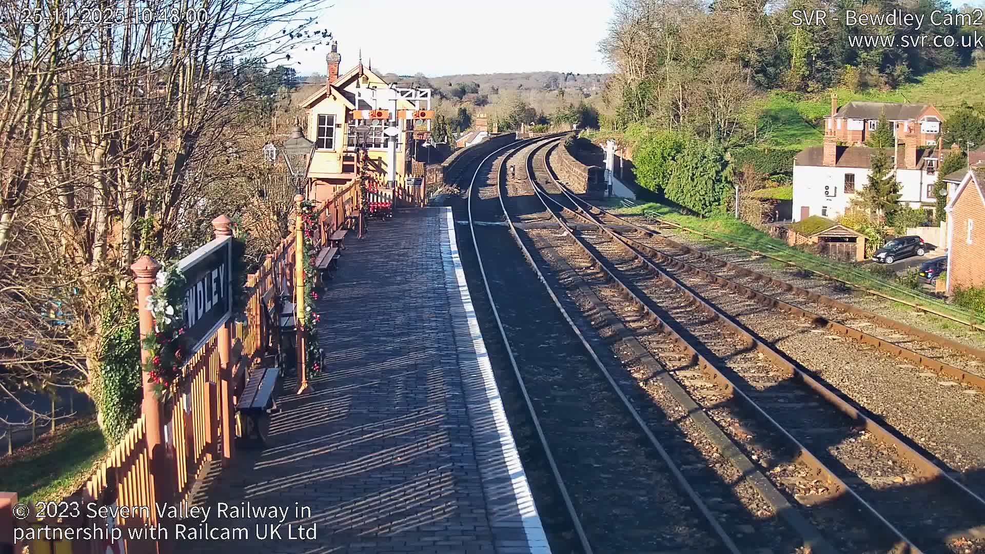 Bewdley Station West View on the Severn Valley Railway Live Cam - Bewdley, Wyre Forest, Worcestershire, West Midlands, England, United Kingdom