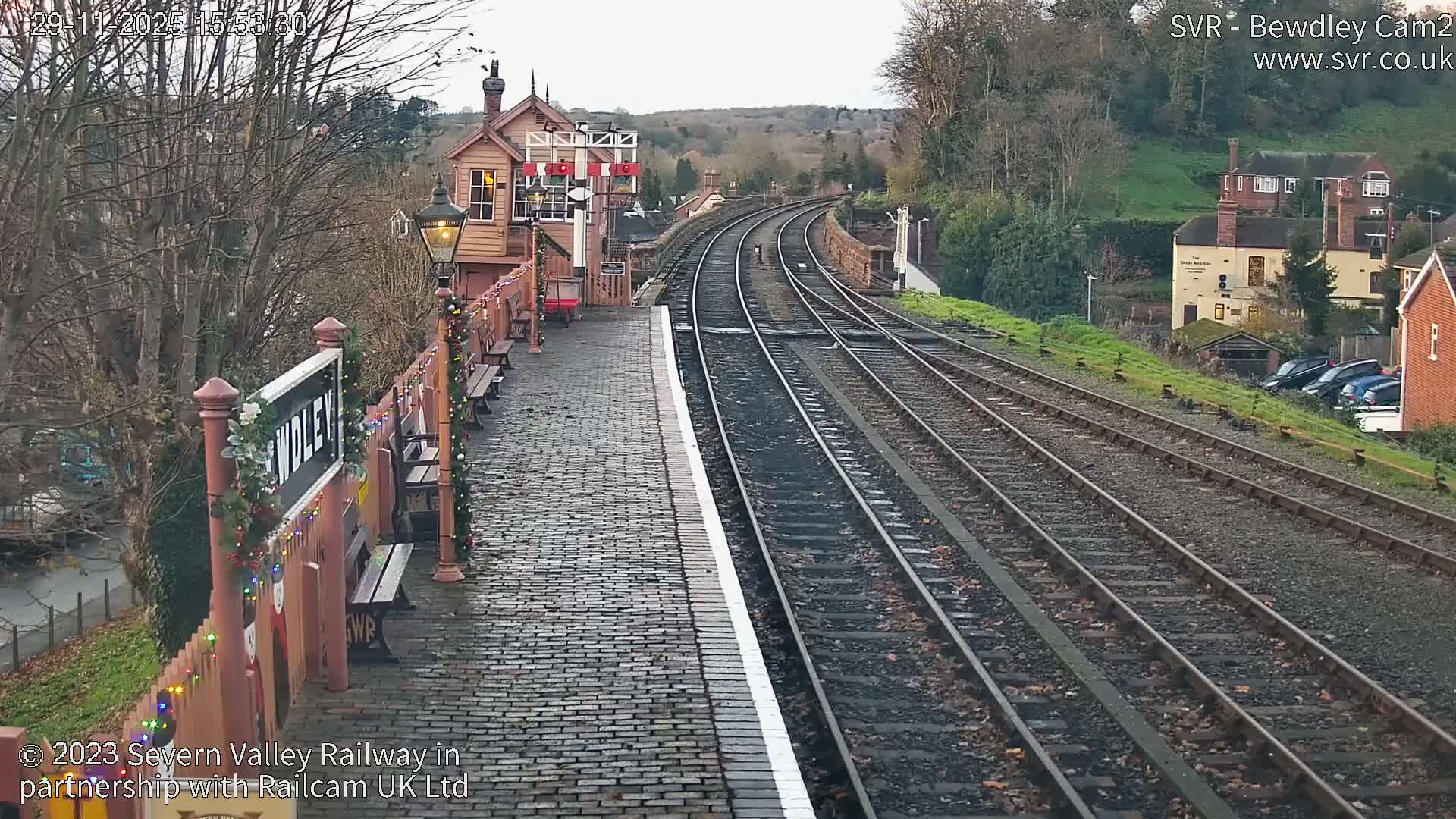 Bewdley Station West View on the Severn Valley Railway Live Cam - Bewdley, Wyre Forest, Worcestershire, West Midlands, England, United Kingdom