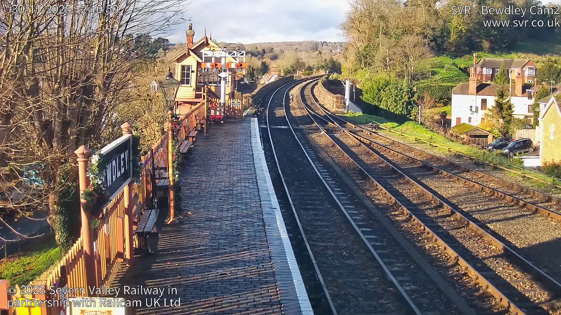 Bewdley Station West View on the Severn Valley Railway Live Cam - Bewdley, Wyre Forest, Worcestershire, West Midlands, England, United Kingdom