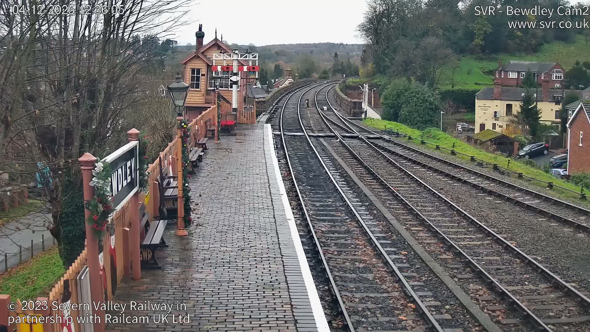 Bewdley Station West View on the Severn Valley Railway Live Cam - Bewdley, Wyre Forest, Worcestershire, West Midlands, England, United Kingdom