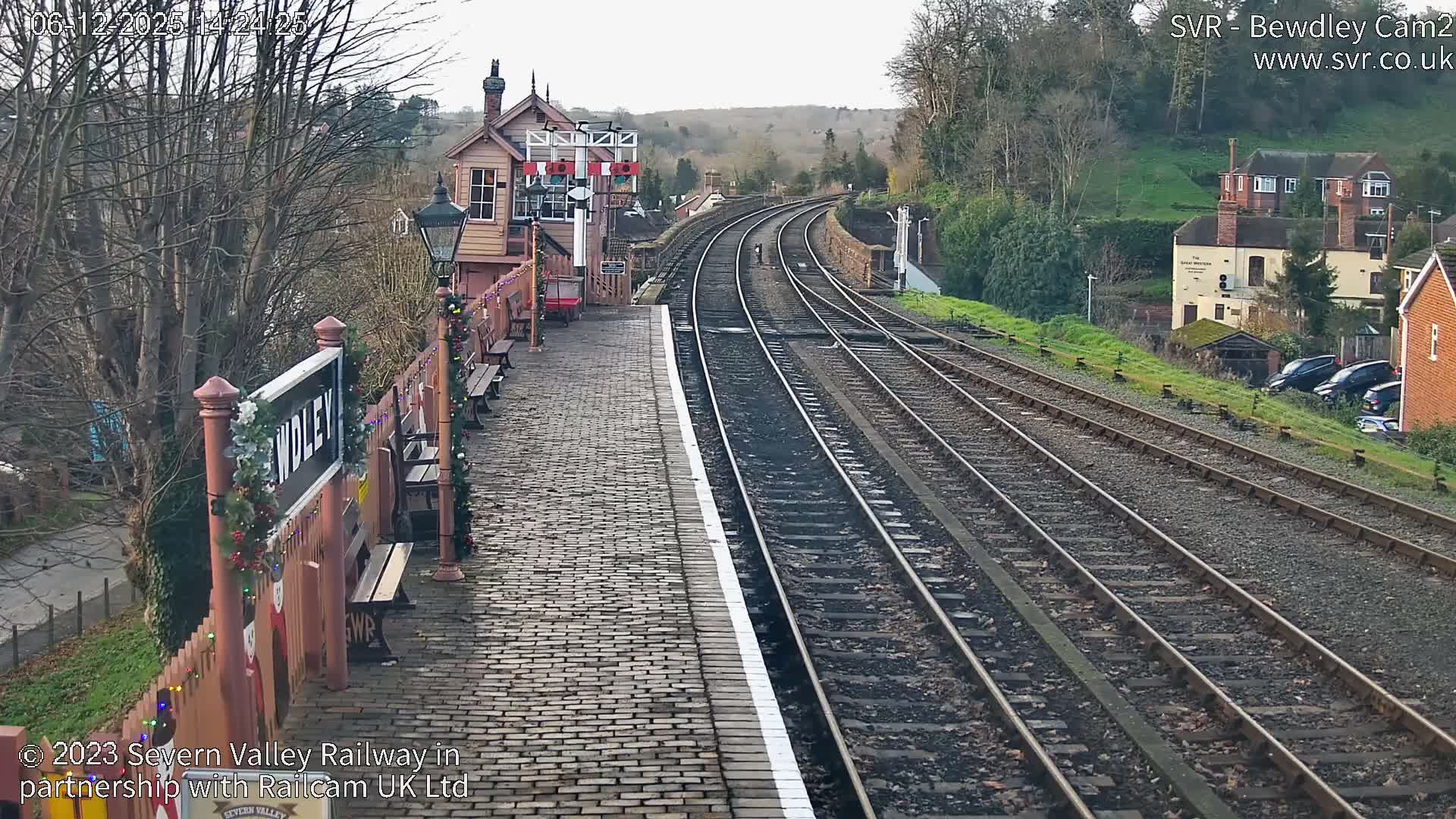 Bewdley Station West View on the Severn Valley Railway Live Cam - Bewdley, Wyre Forest, Worcestershire, West Midlands, England, United Kingdom
