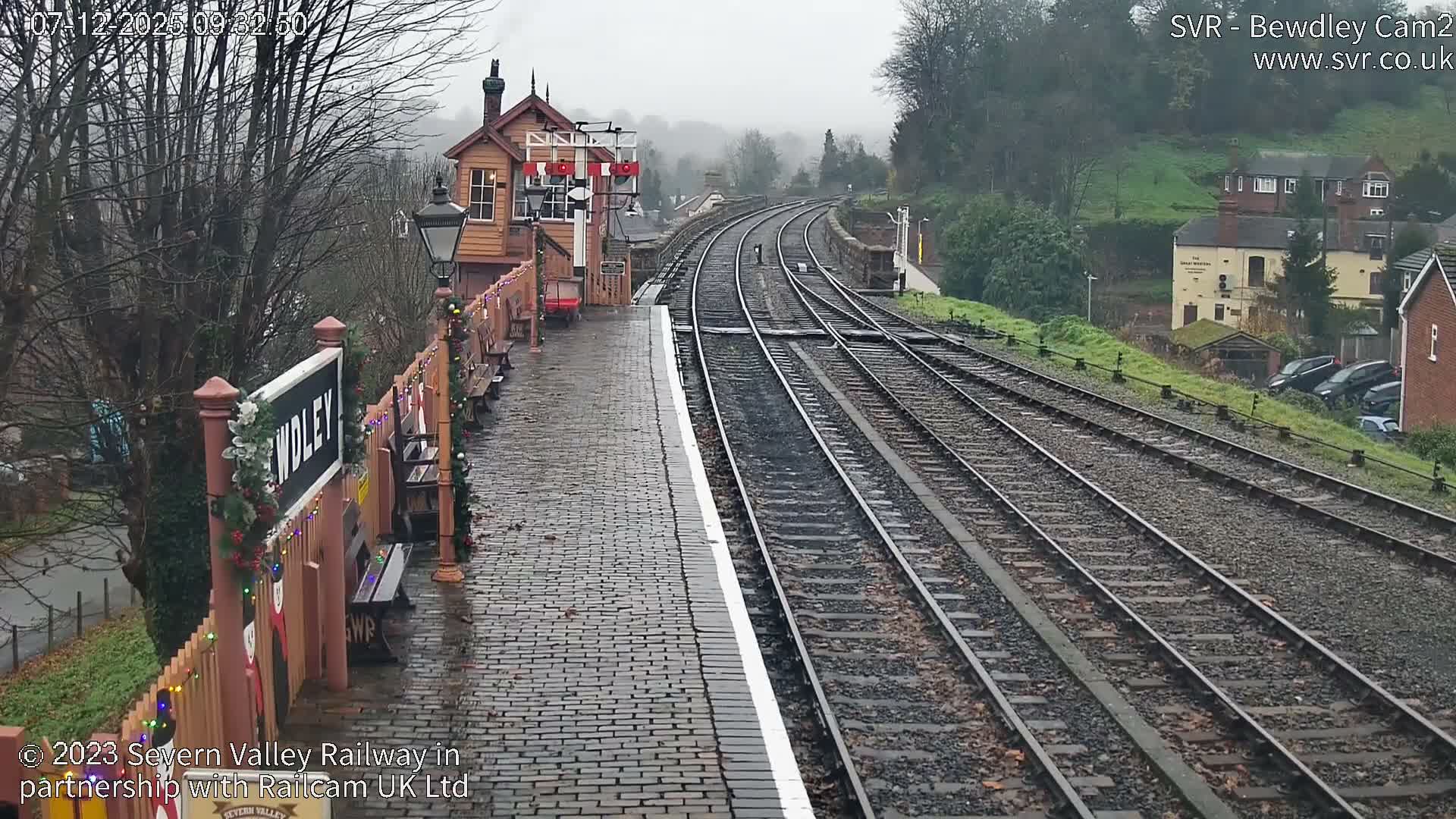 Bewdley Station West View on the Severn Valley Railway Live Cam - Bewdley, Wyre Forest, Worcestershire, West Midlands, England, United Kingdom