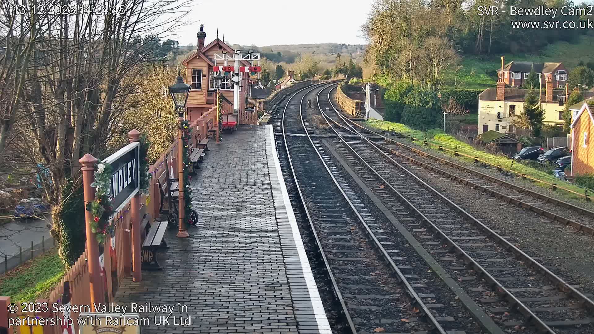 Bewdley Station West View on the Severn Valley Railway Live Cam - Bewdley, Wyre Forest, Worcestershire, West Midlands, England, United Kingdom