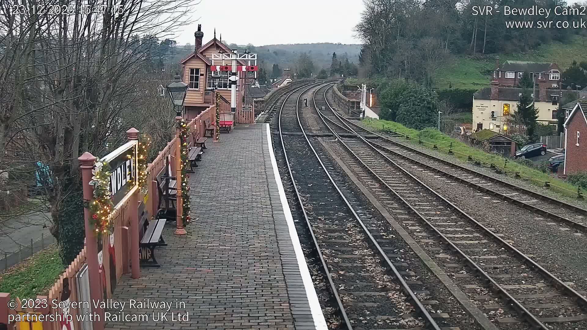 Bewdley Station West View on the Severn Valley Railway Live Cam - Bewdley, Wyre Forest, Worcestershire, West Midlands, England, United Kingdom