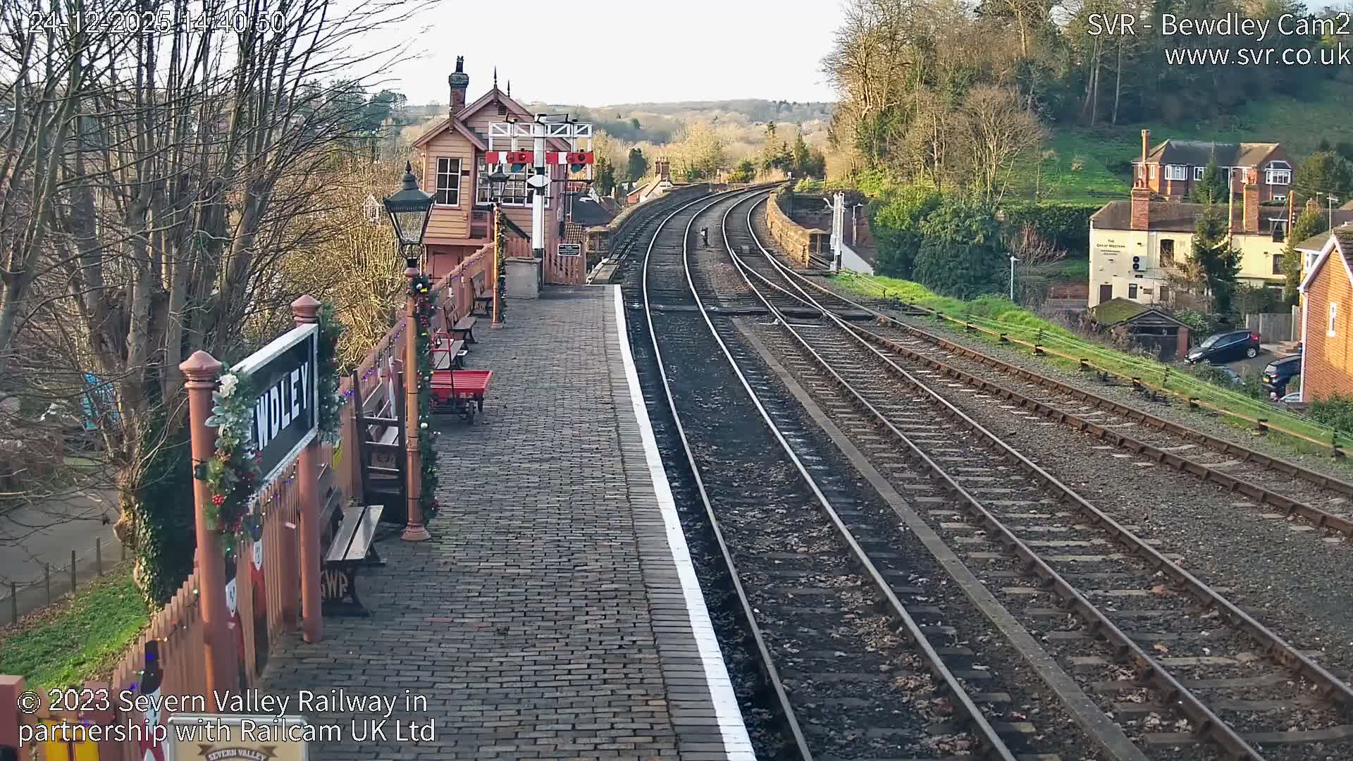 Bewdley Station West View on the Severn Valley Railway Live Cam - Bewdley, Wyre Forest, Worcestershire, West Midlands, England, United Kingdom