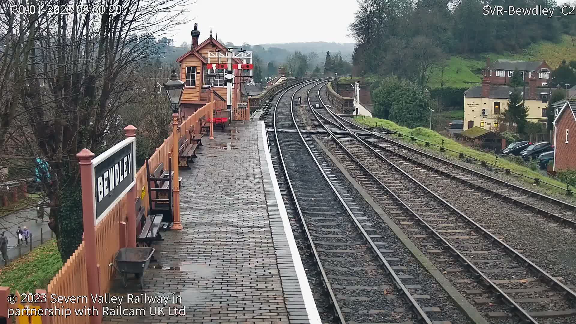 Bewdley Station West View on the Severn Valley Railway Live Cam - Bewdley, Wyre Forest, Worcestershire, West Midlands, England, United Kingdom