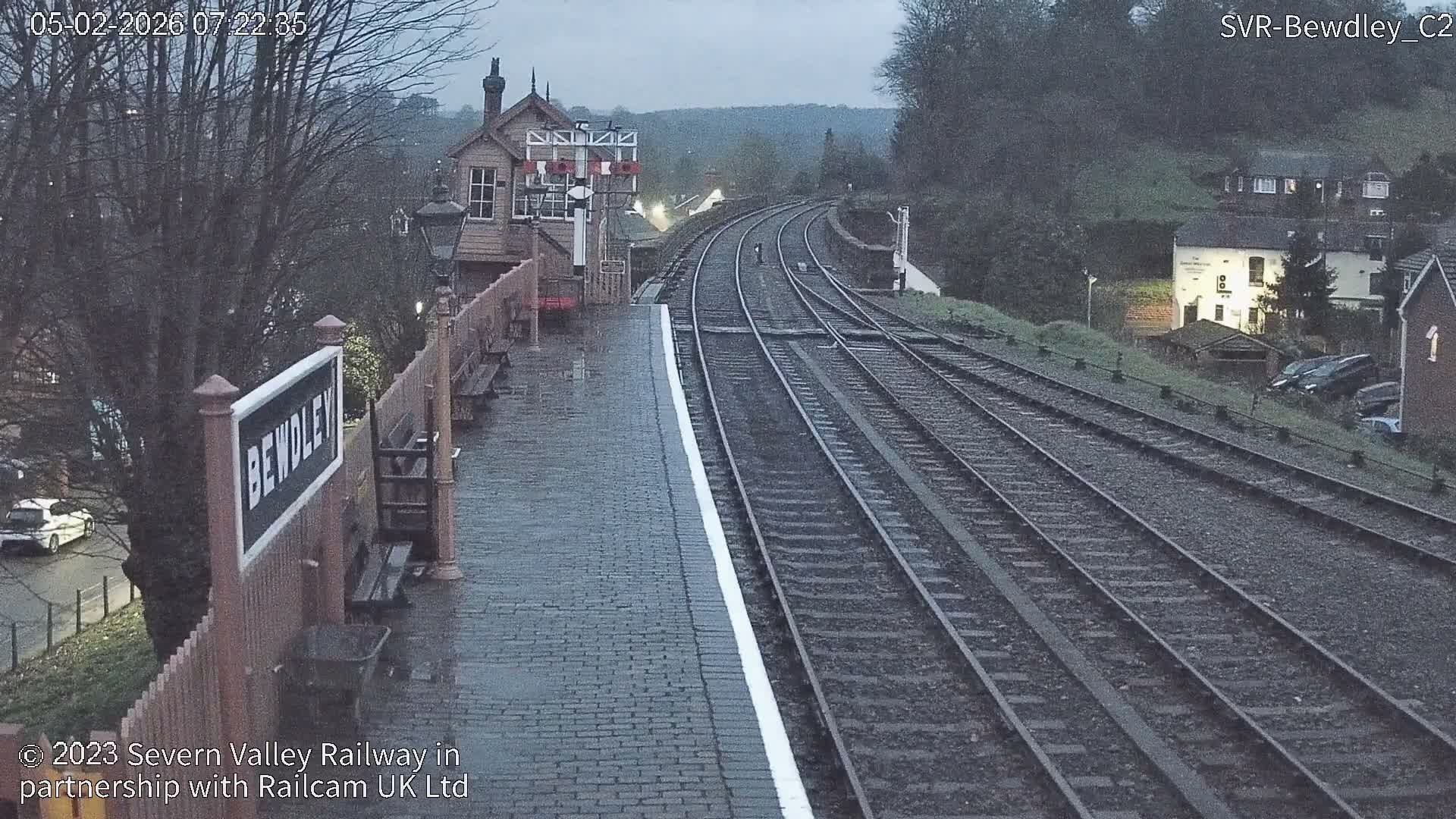 Bewdley Station West View on the Severn Valley Railway Live Cam - Bewdley, Wyre Forest, Worcestershire, West Midlands, England, United Kingdom