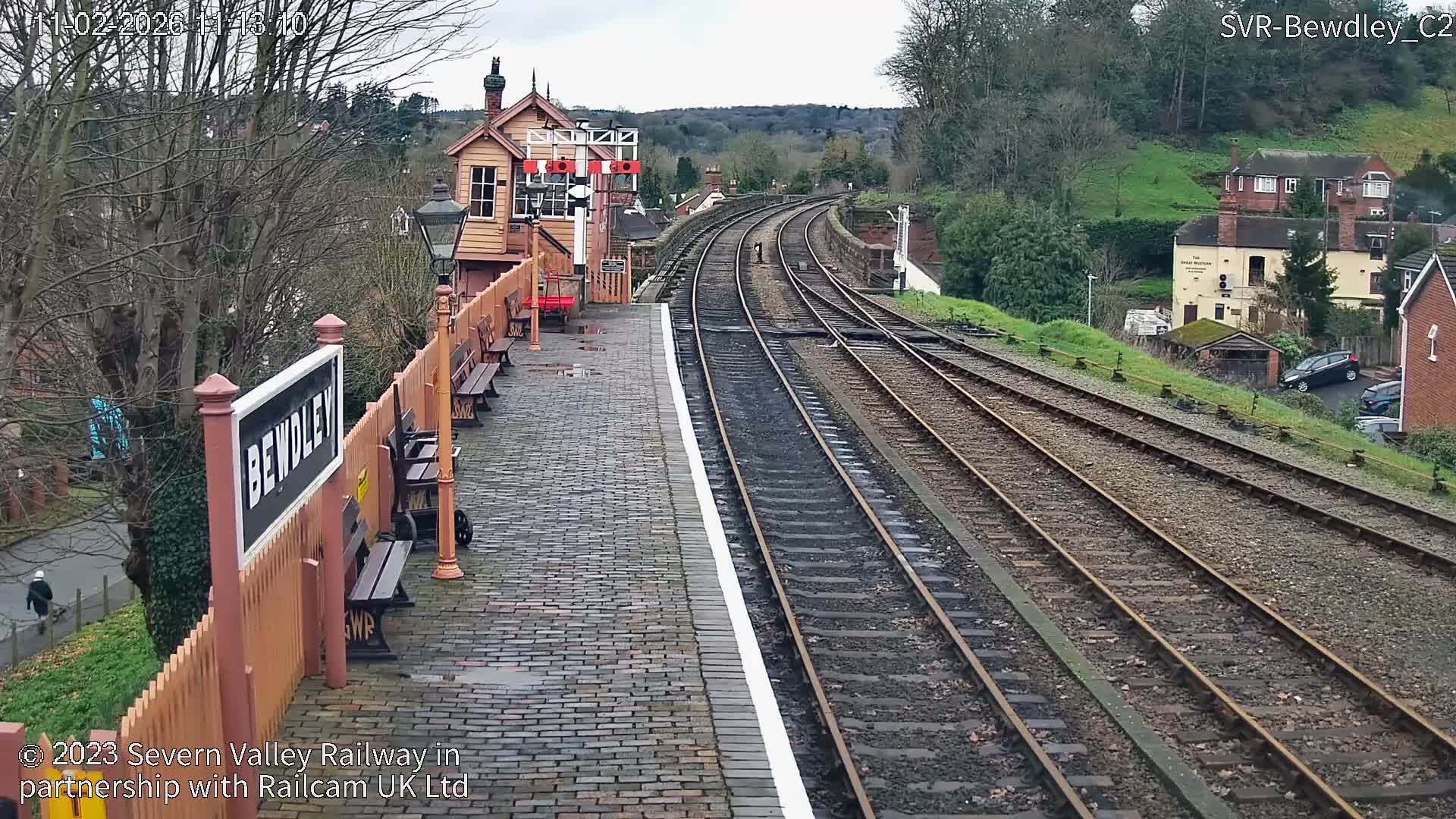 Bewdley Station West View on the Severn Valley Railway Live Cam - Bewdley, Wyre Forest, Worcestershire, West Midlands, England, United Kingdom