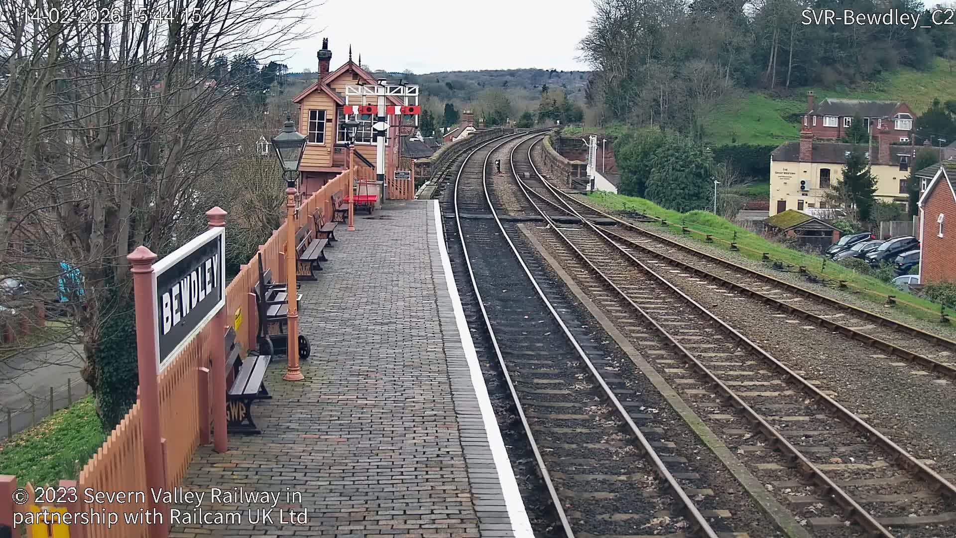 Bewdley Station West View on the Severn Valley Railway Live Cam - Bewdley, Wyre Forest, Worcestershire, West Midlands, England, United Kingdom