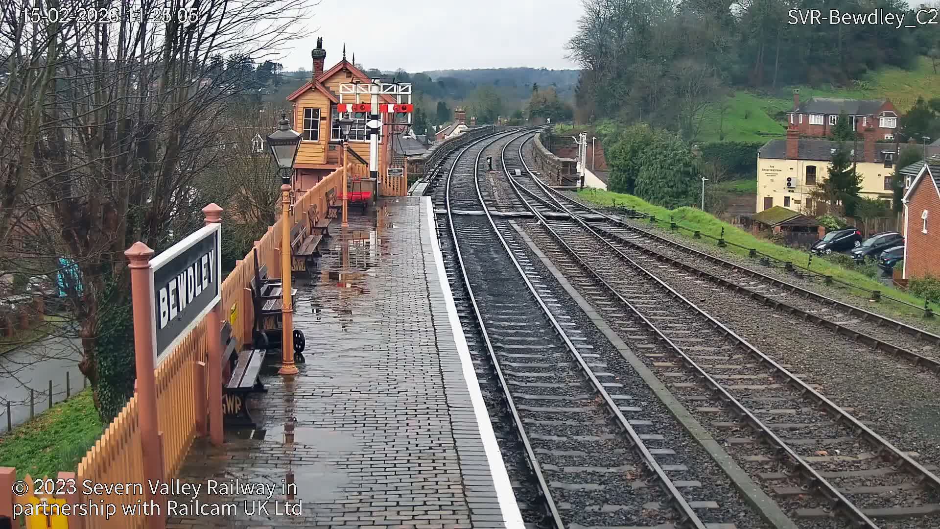 Bewdley Station West View on the Severn Valley Railway Live Cam - Bewdley, Wyre Forest, Worcestershire, West Midlands, England, United Kingdom