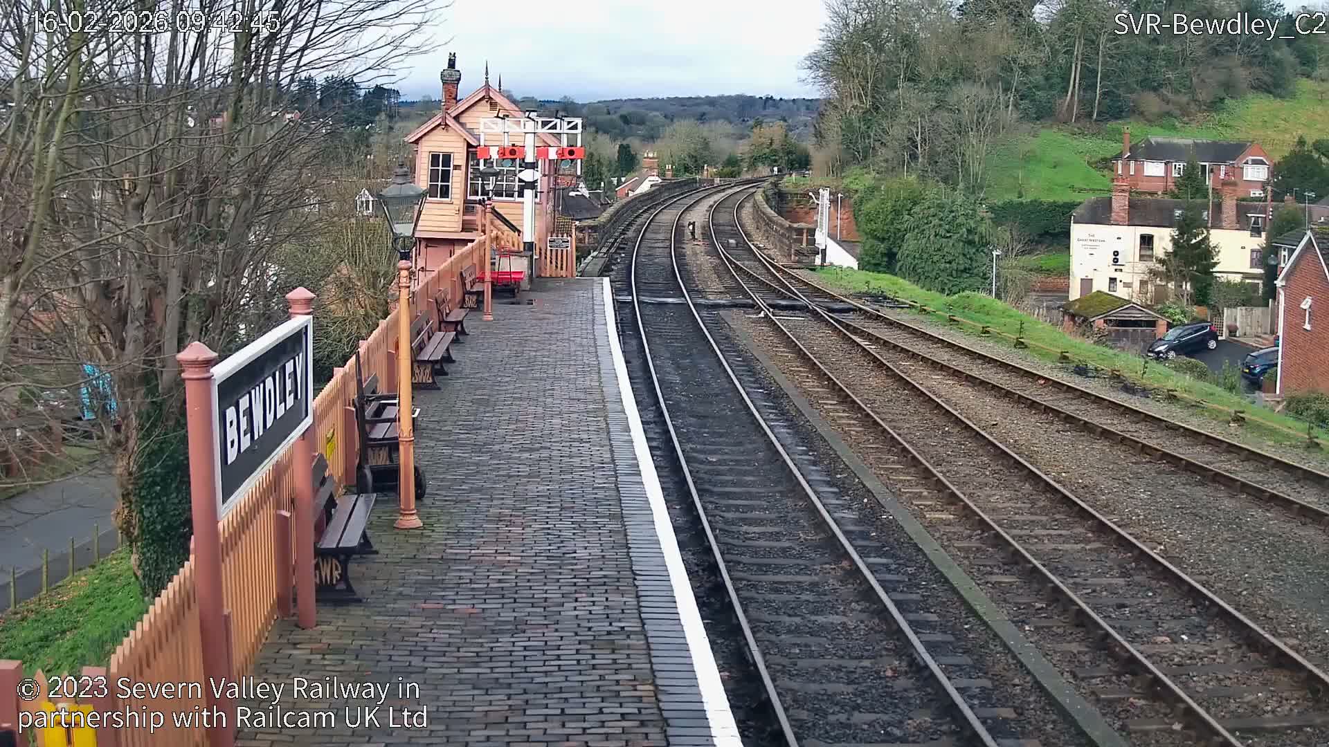 Bewdley Station West View on the Severn Valley Railway Live Cam - Bewdley, Wyre Forest, Worcestershire, West Midlands, England, United Kingdom