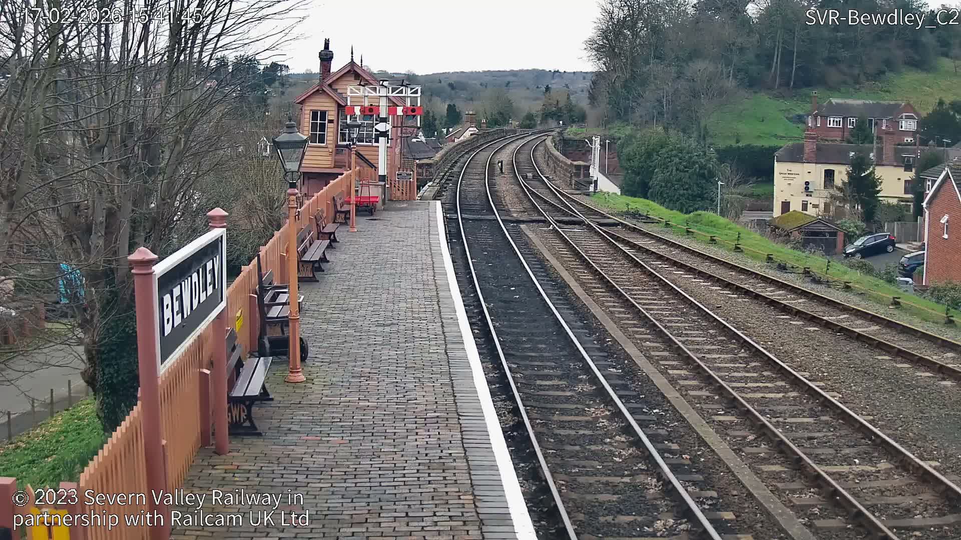 Bewdley Station West View on the Severn Valley Railway Live Cam - Bewdley, Wyre Forest, Worcestershire, West Midlands, England, United Kingdom