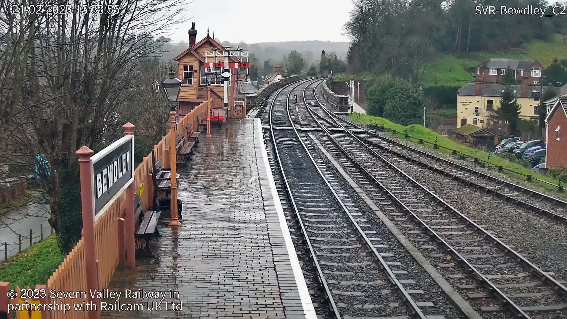 Bewdley Station West View on the Severn Valley Railway Live Cam - Bewdley, Wyre Forest, Worcestershire, West Midlands, England, United Kingdom