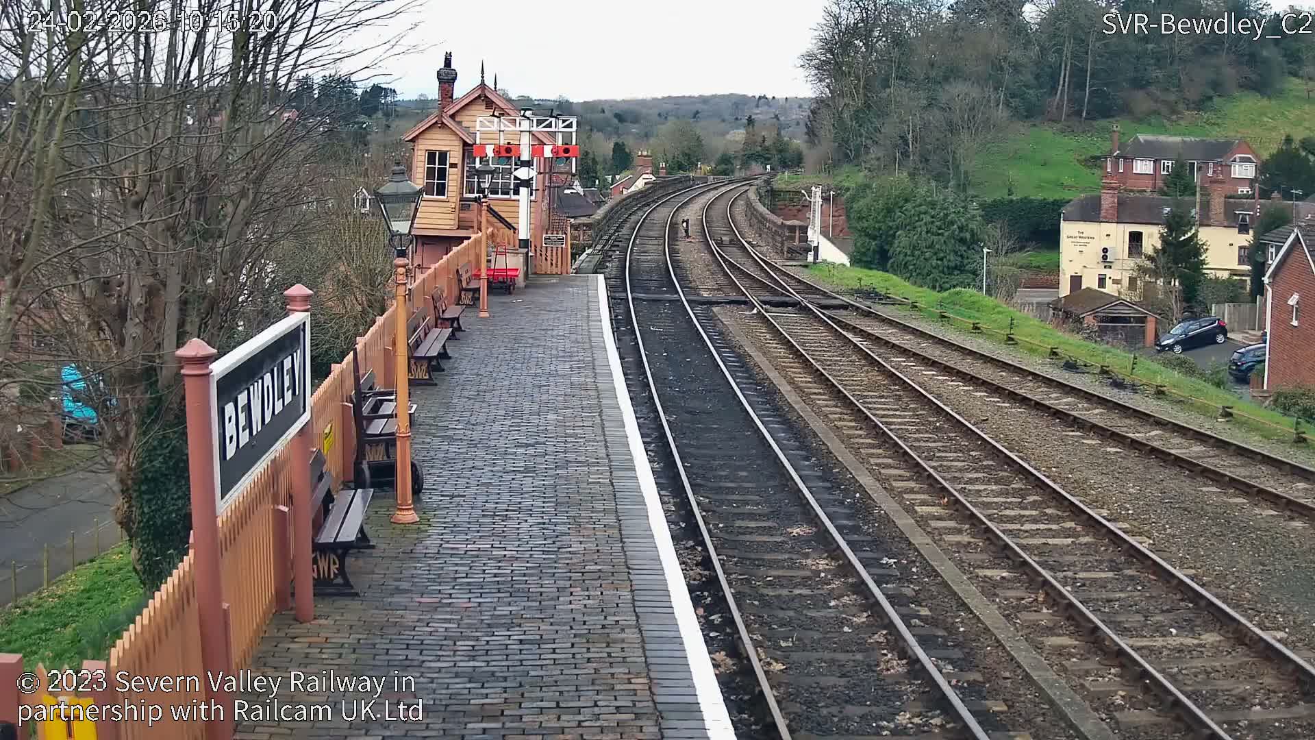 Bewdley Station West View on the Severn Valley Railway Live Cam - Bewdley, Wyre Forest, Worcestershire, West Midlands, England, United Kingdom