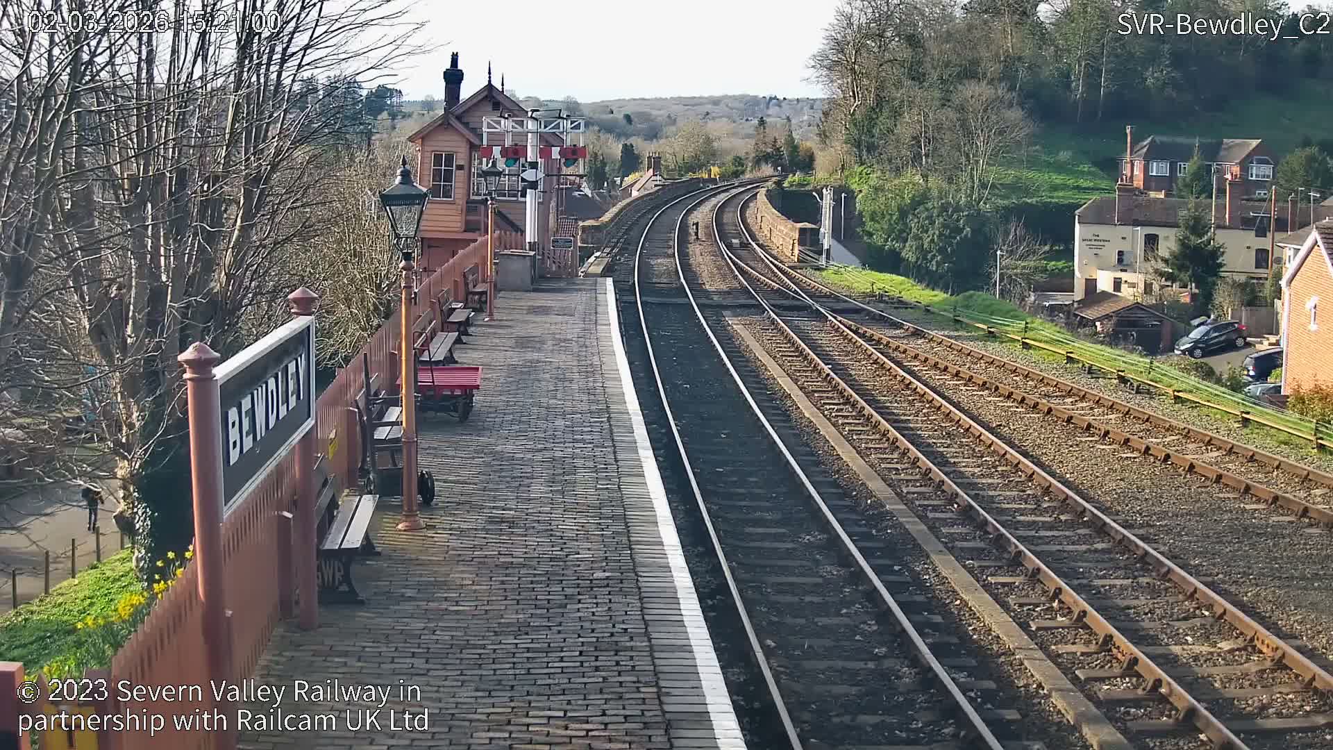 Bewdley Station West View on the Severn Valley Railway Live Cam - Bewdley, Wyre Forest, Worcestershire, West Midlands, England, United Kingdom