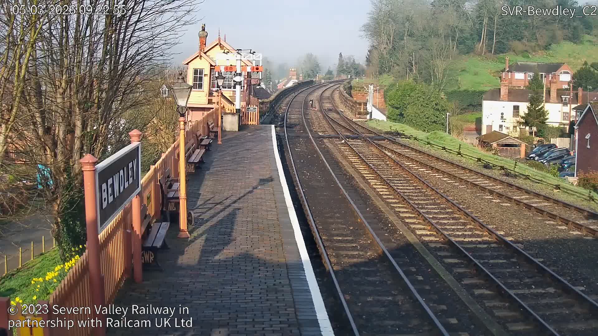 Bewdley Station West View on the Severn Valley Railway Live Cam - Bewdley, Wyre Forest, Worcestershire, West Midlands, England, United Kingdom
