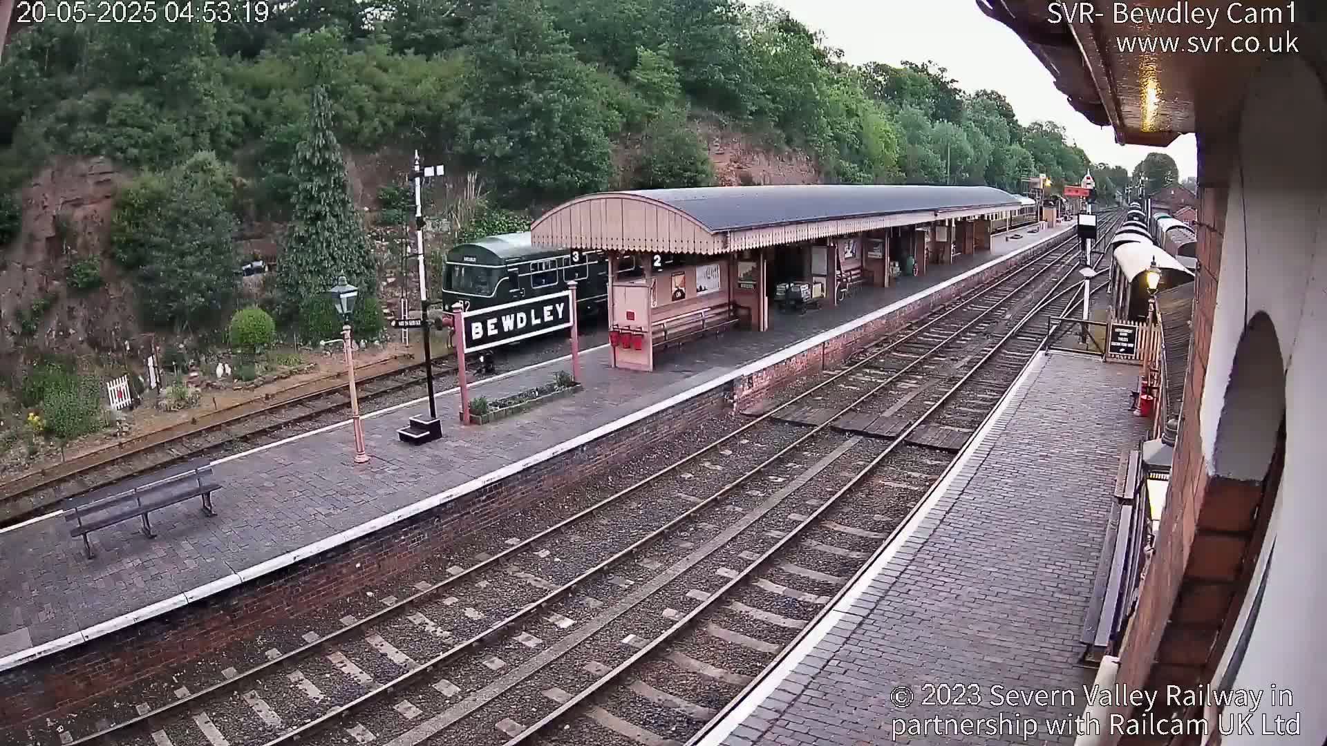 Bewdley Station İnside on the Severn Valley Railway Live Cam - Bewdley, Wyre Forest, Worcestershire, West Midlands, England, United Kingdomth on the Severn Valley Railway 2025-02-27 22:40