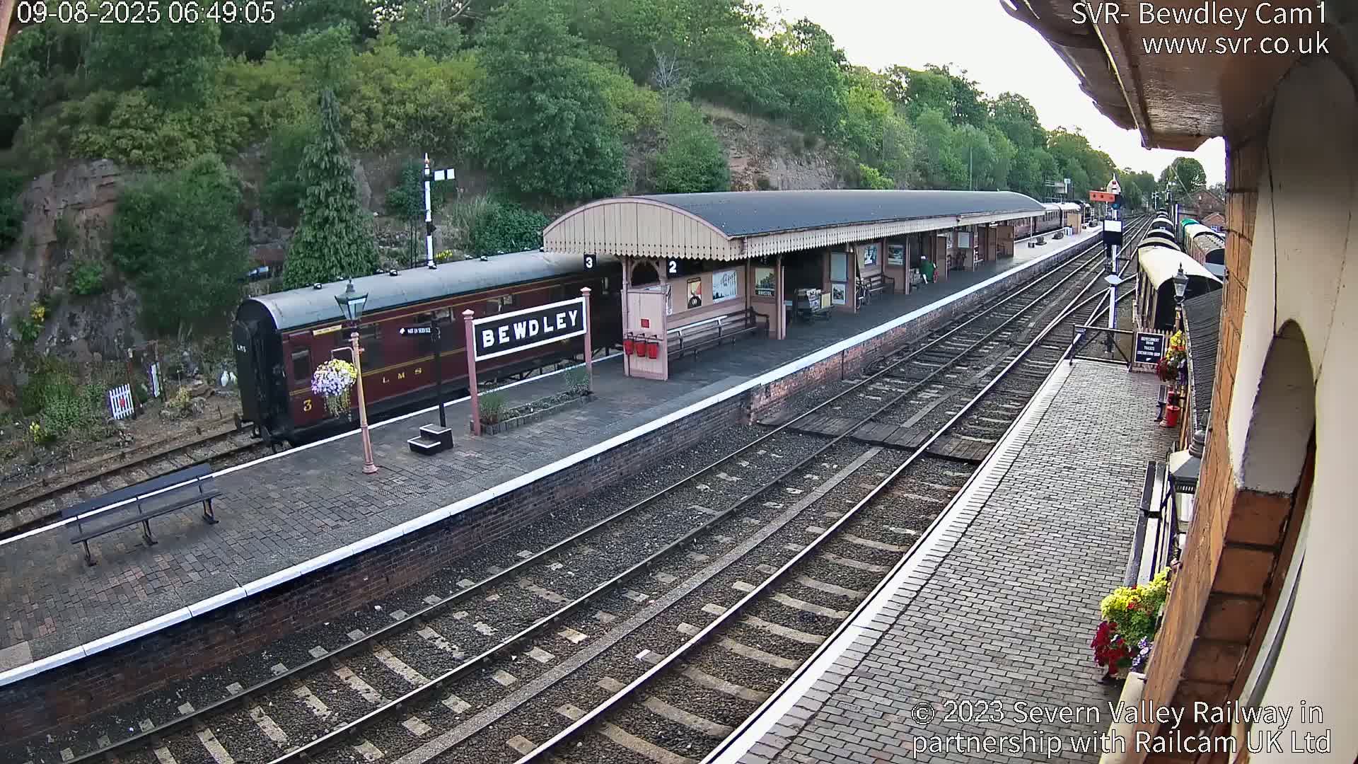 Bewdley Station İnside on the Severn Valley Railway Live Cam - Bewdley, Wyre Forest, Worcestershire, West Midlands, England, United Kingdomth on the Severn Valley Railway 2025-02-27 22:40
