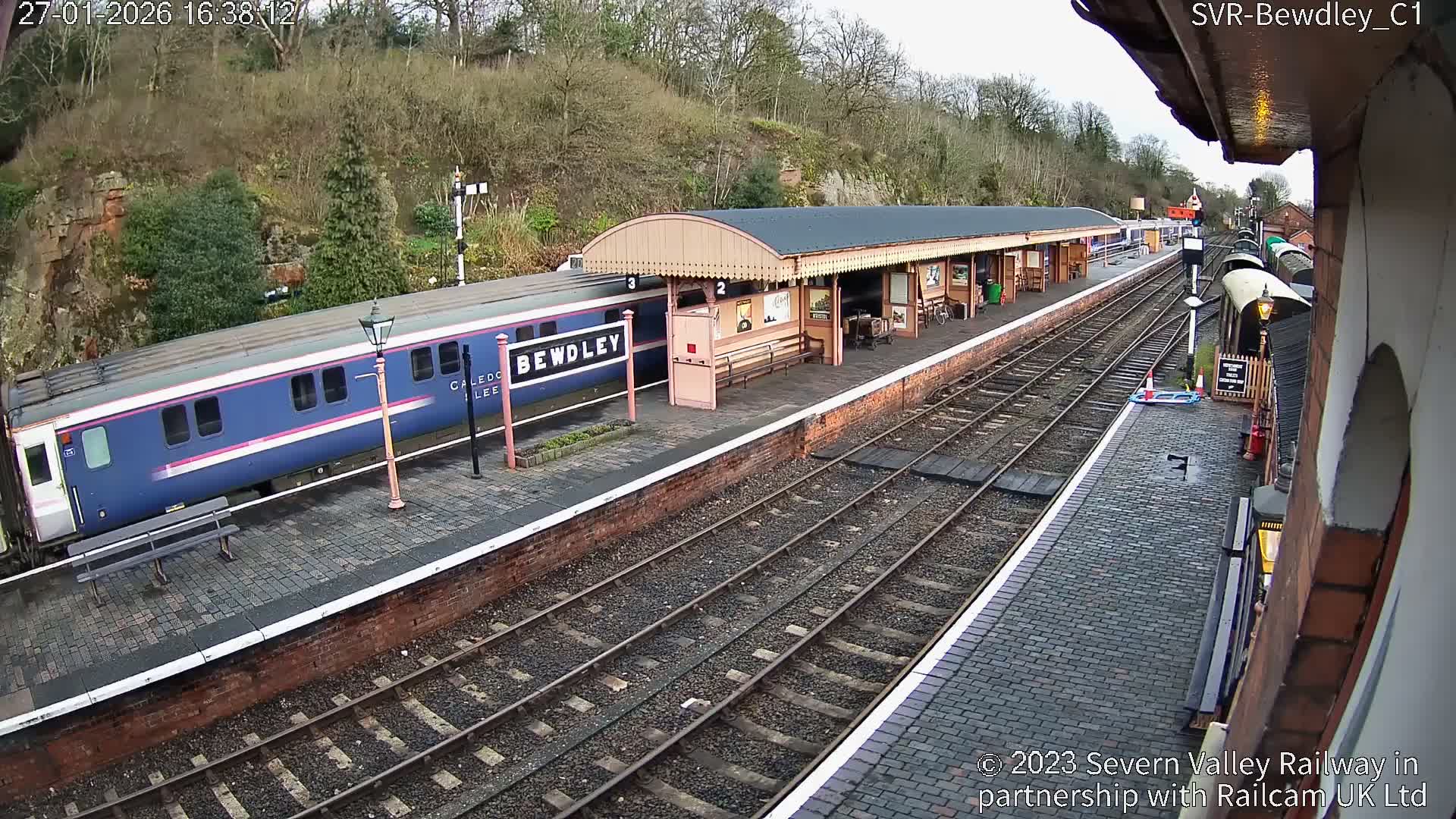 Bewdley Station İnside on the Severn Valley Railway Live Cam - Bewdley, Wyre Forest, Worcestershire, West Midlands, England, United Kingdomth on the Severn Valley Railway 2025-02-27 22:40