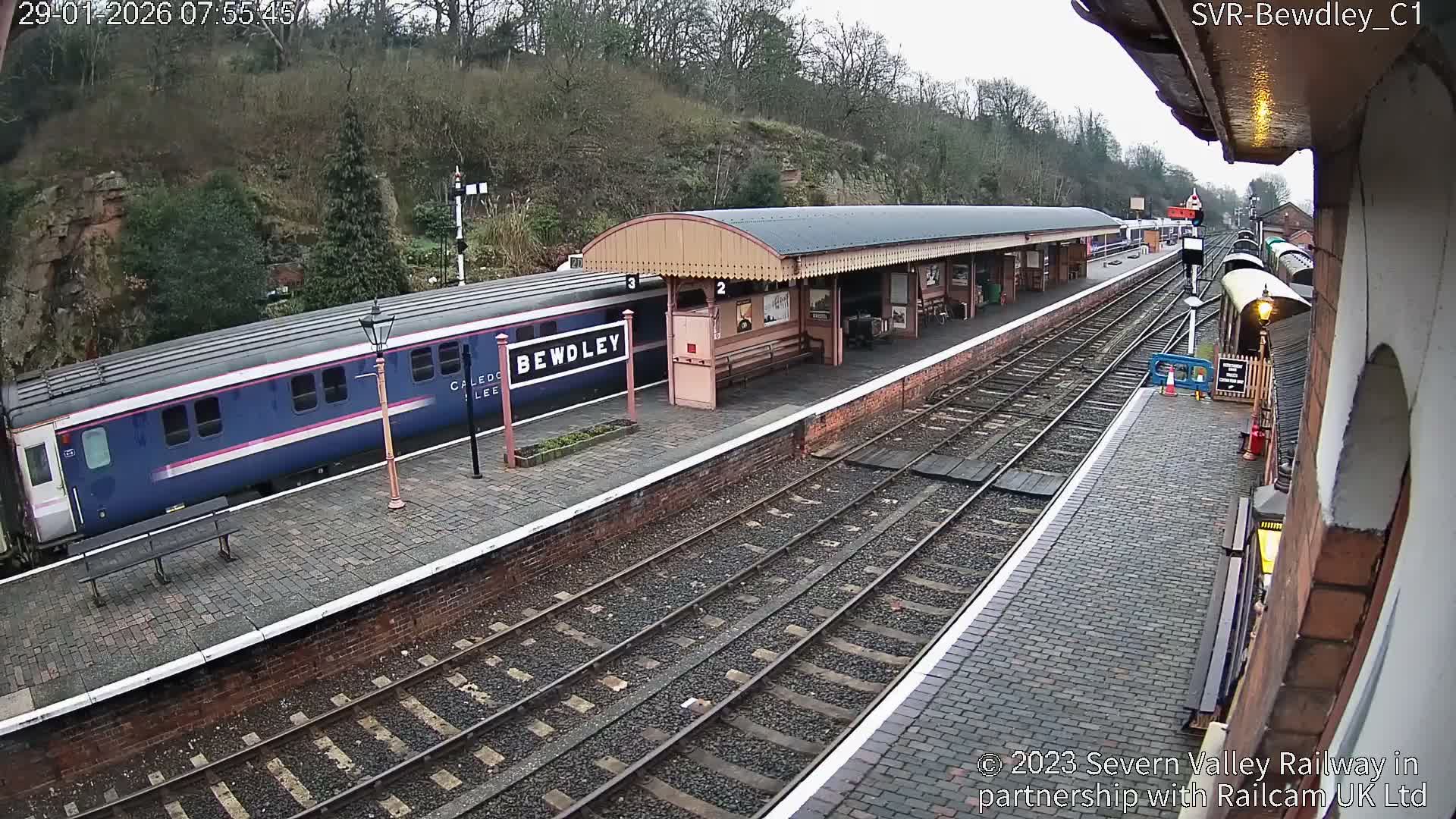 Bewdley Station İnside on the Severn Valley Railway Live Cam - Bewdley, Wyre Forest, Worcestershire, West Midlands, England, United Kingdomth on the Severn Valley Railway 2025-02-27 22:40