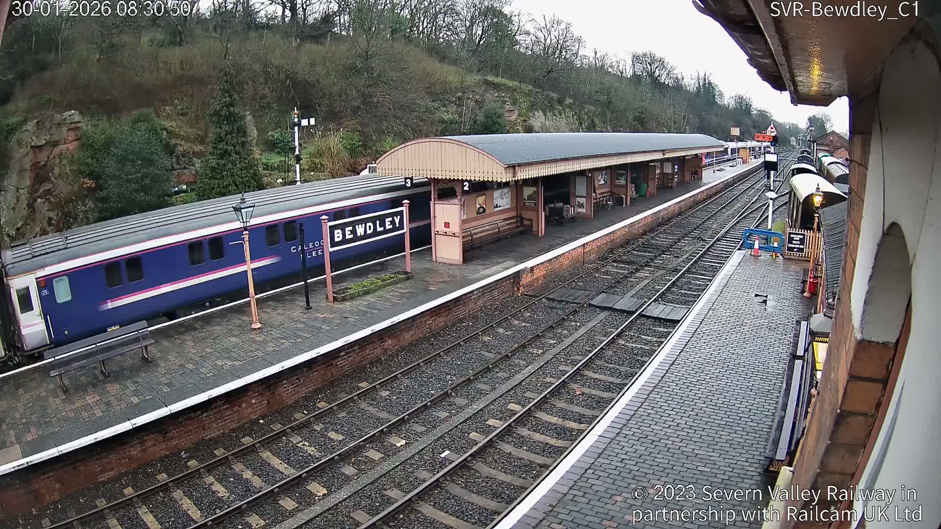 Bewdley Station İnside on the Severn Valley Railway Live Cam - Bewdley, Wyre Forest, Worcestershire, West Midlands, England, United Kingdomth on the Severn Valley Railway 2025-02-27 22:40