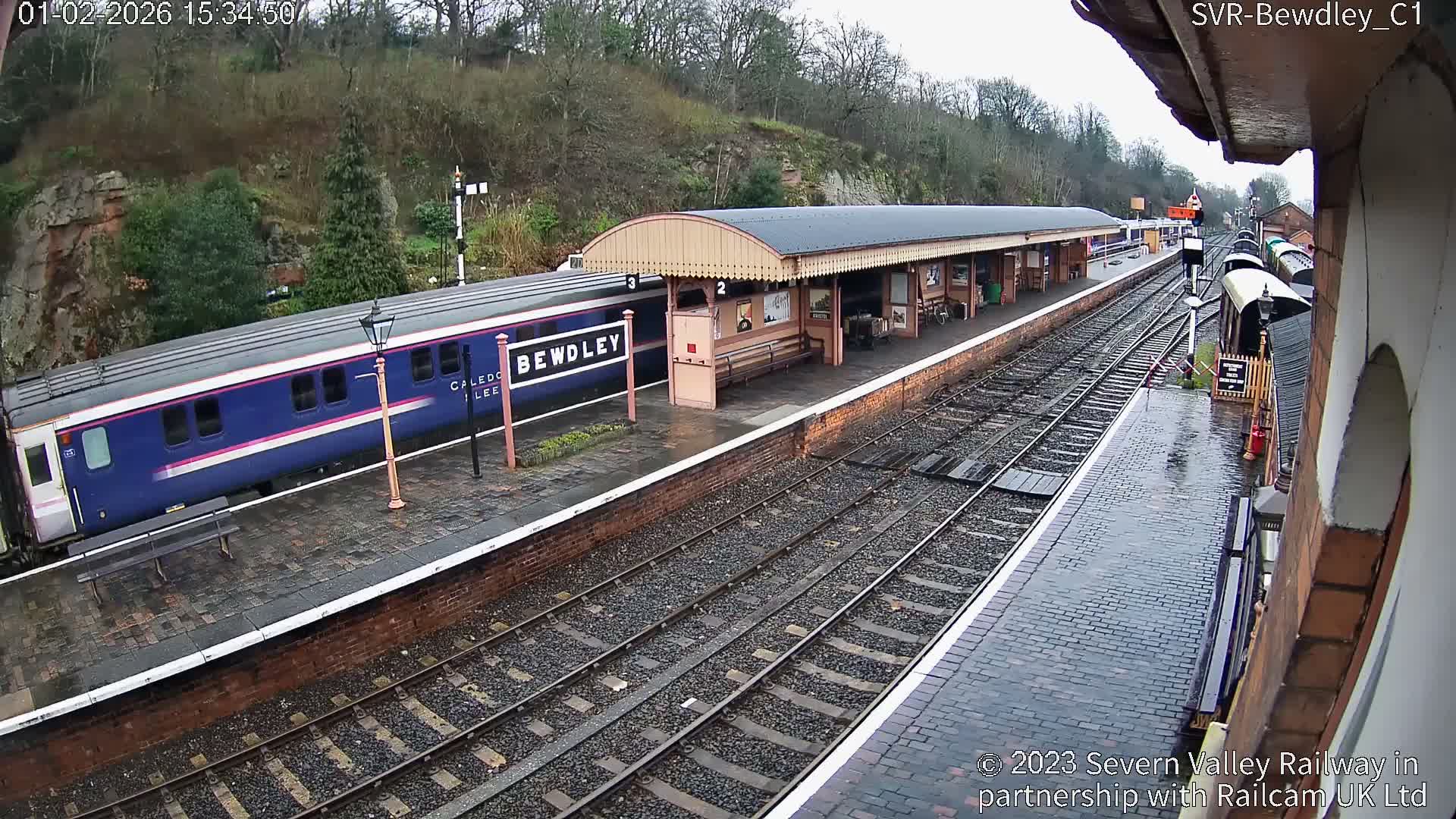 Bewdley Station İnside on the Severn Valley Railway Live Cam - Bewdley, Wyre Forest, Worcestershire, West Midlands, England, United Kingdomth on the Severn Valley Railway 2025-02-27 22:40