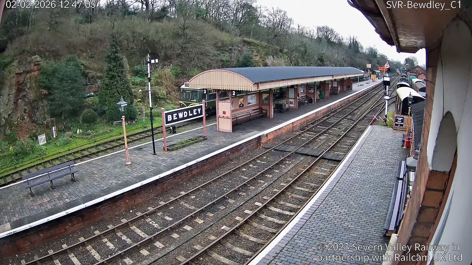 Bewdley Station İnside on the Severn Valley Railway Live Cam - Bewdley, Wyre Forest, Worcestershire, West Midlands, England, United Kingdomth on the Severn Valley Railway 2025-02-27 22:40
