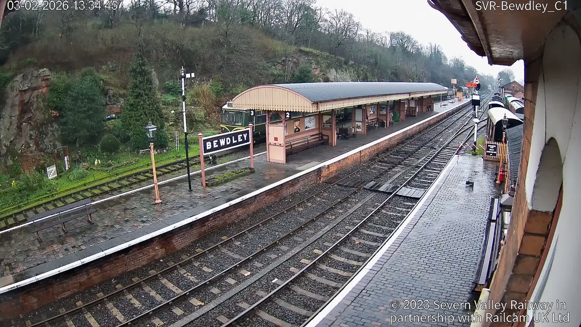 Bewdley Station İnside on the Severn Valley Railway Live Cam - Bewdley, Wyre Forest, Worcestershire, West Midlands, England, United Kingdomth on the Severn Valley Railway 2025-02-27 22:40