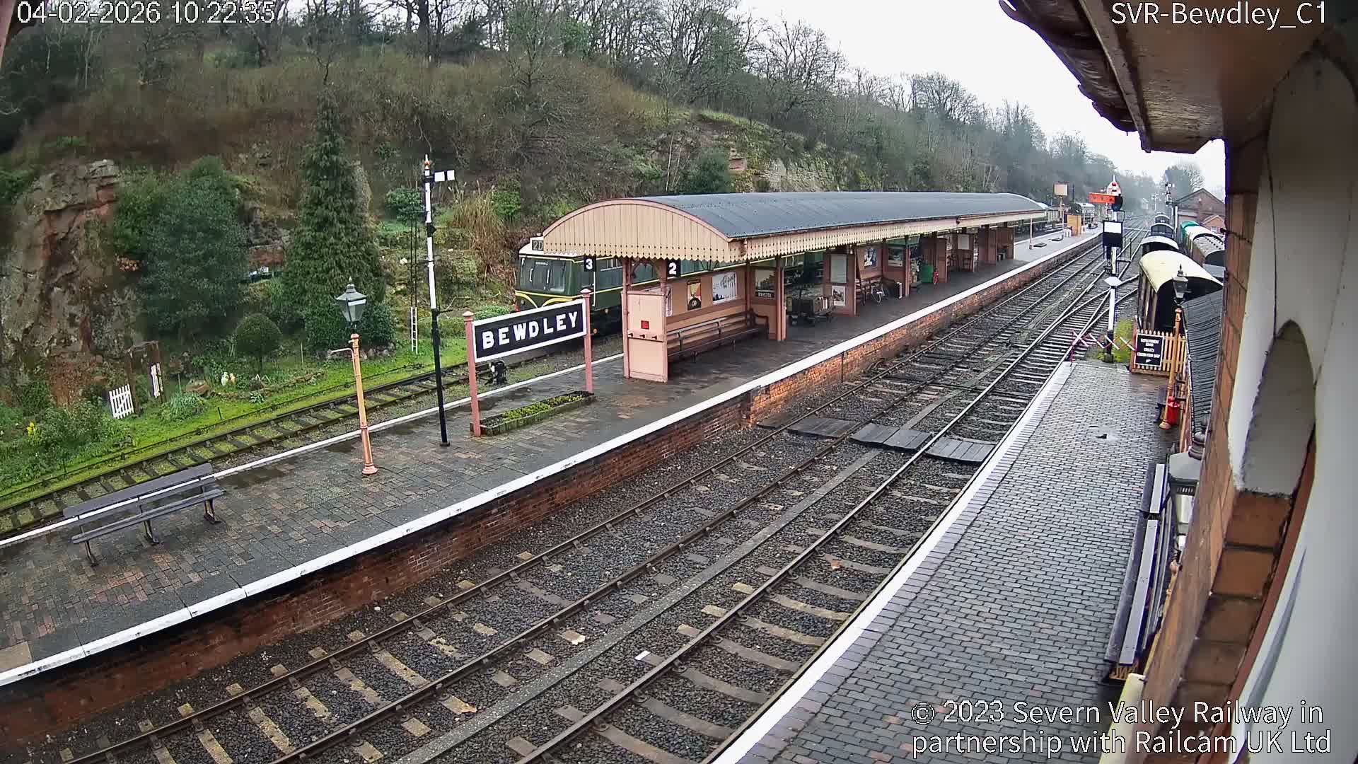 Bewdley Station İnside on the Severn Valley Railway Live Cam - Bewdley, Wyre Forest, Worcestershire, West Midlands, England, United Kingdomth on the Severn Valley Railway 2025-02-27 22:40