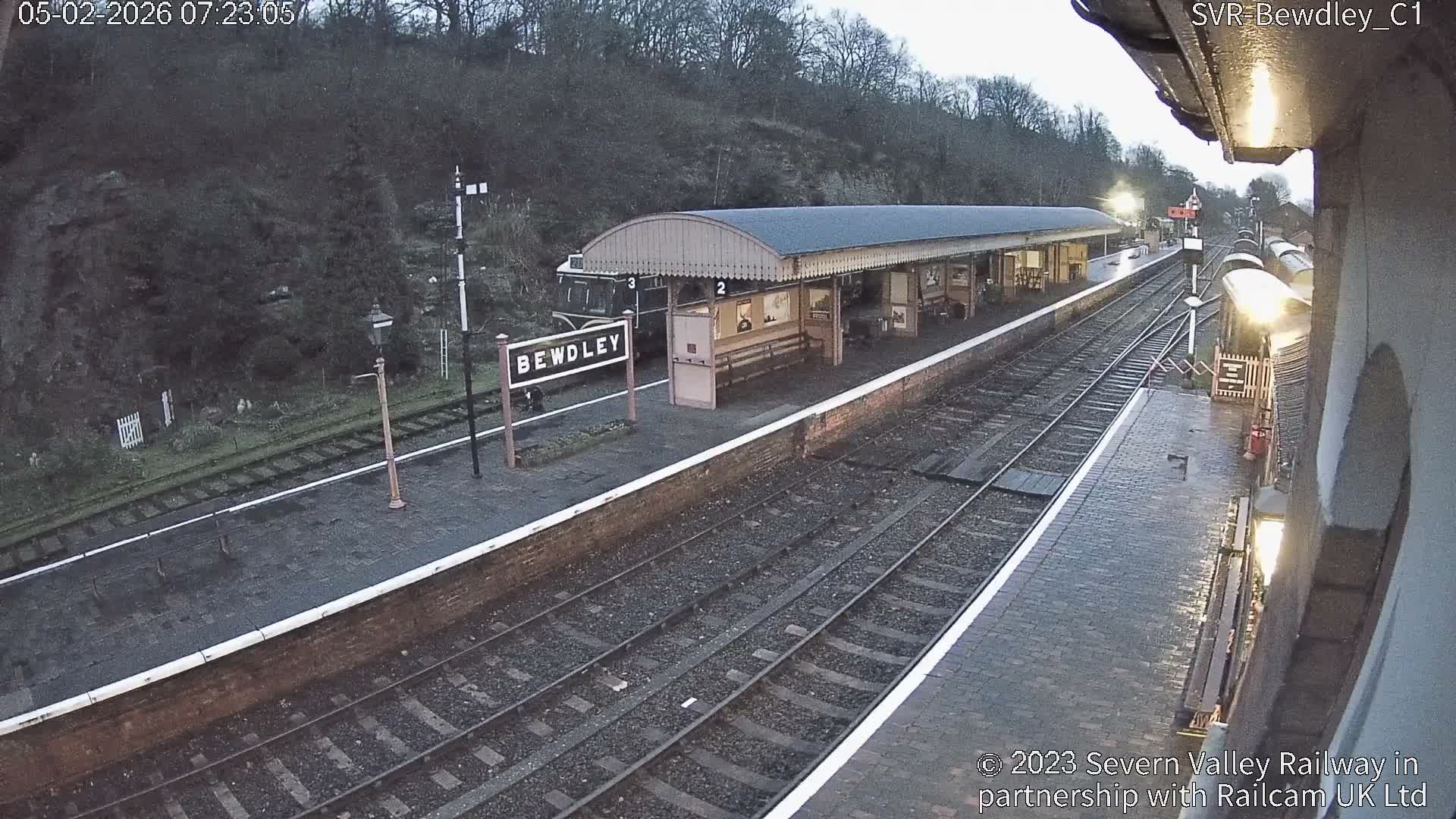 Bewdley Station İnside on the Severn Valley Railway Live Cam - Bewdley, Wyre Forest, Worcestershire, West Midlands, England, United Kingdomth on the Severn Valley Railway 2025-02-27 22:40