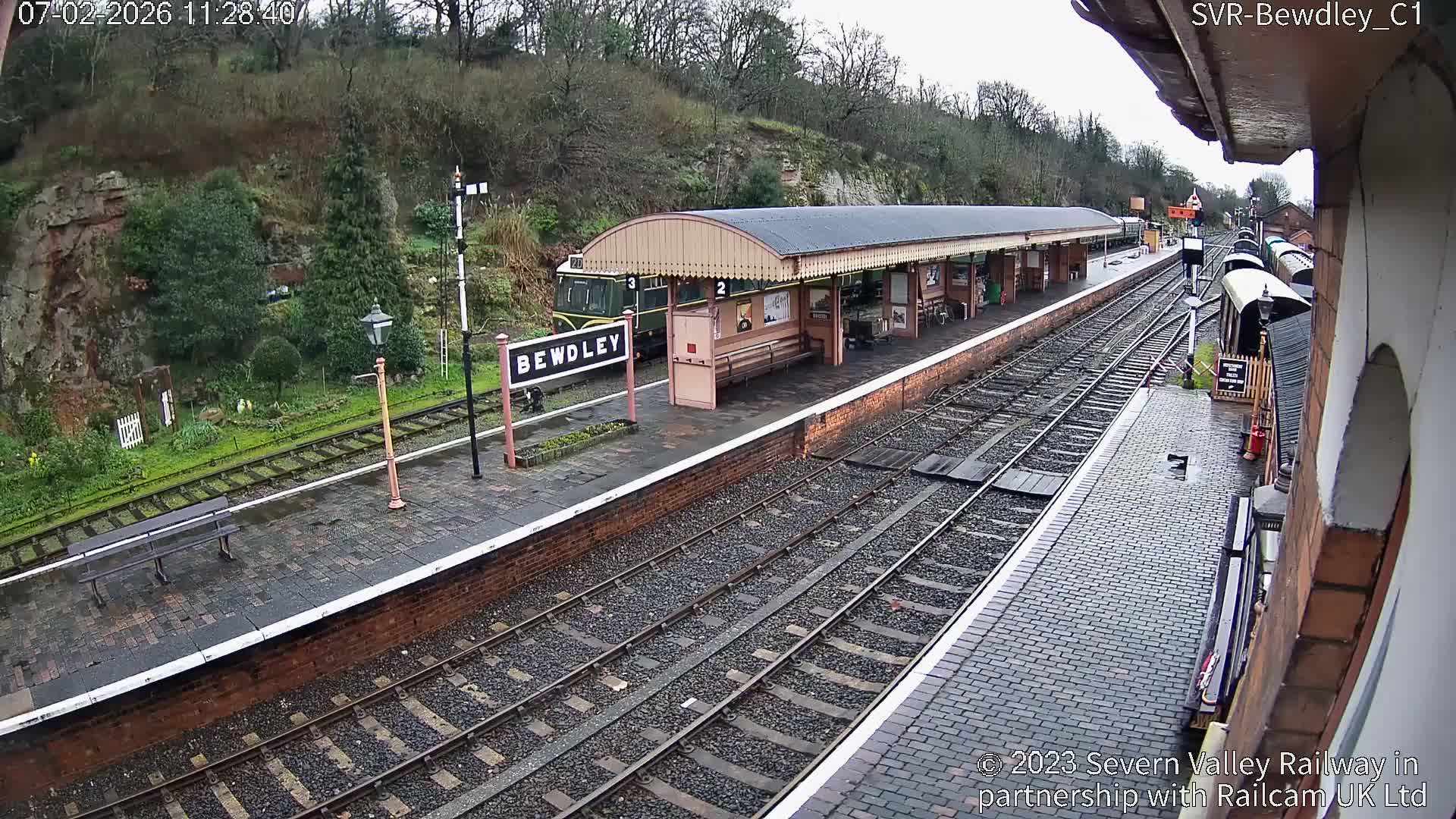 Bewdley Station İnside on the Severn Valley Railway Live Cam - Bewdley, Wyre Forest, Worcestershire, West Midlands, England, United Kingdomth on the Severn Valley Railway 2025-02-27 22:40