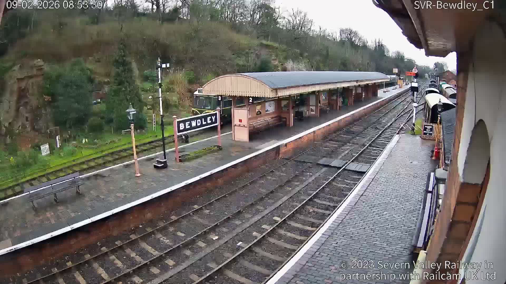 Bewdley Station İnside on the Severn Valley Railway Live Cam - Bewdley, Wyre Forest, Worcestershire, West Midlands, England, United Kingdomth on the Severn Valley Railway 2025-02-27 22:40