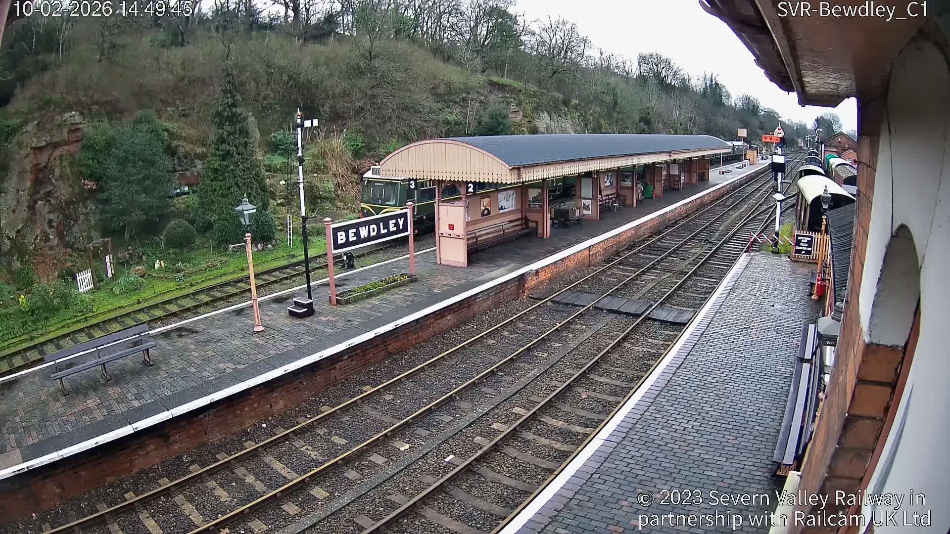 Bewdley Station İnside on the Severn Valley Railway Live Cam - Bewdley, Wyre Forest, Worcestershire, West Midlands, England, United Kingdomth on the Severn Valley Railway 2025-02-27 22:40
